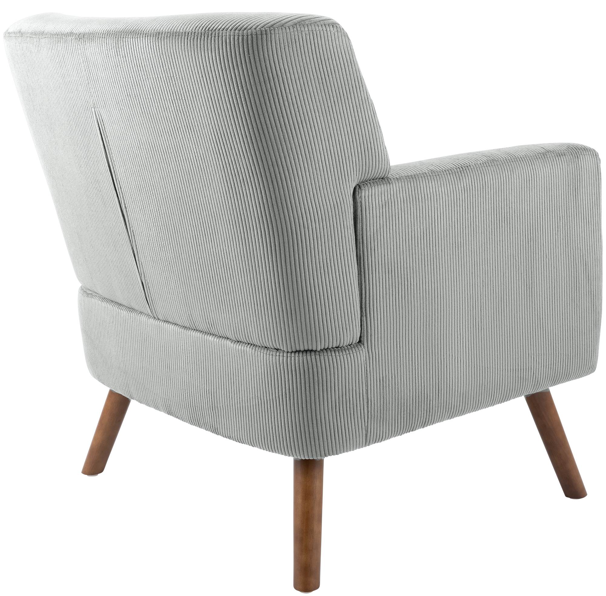 Fauteuil Kioni en velours cotele