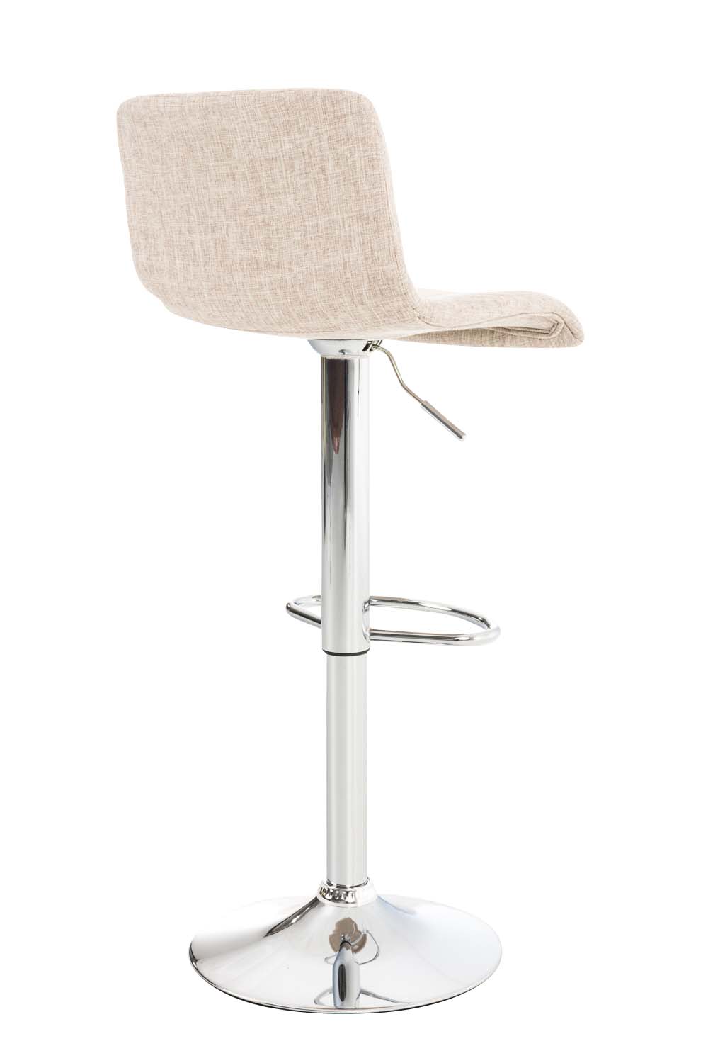 Lot 2 tabourets de bar Hover tissu hauteur réglable Piètement Métal chromé