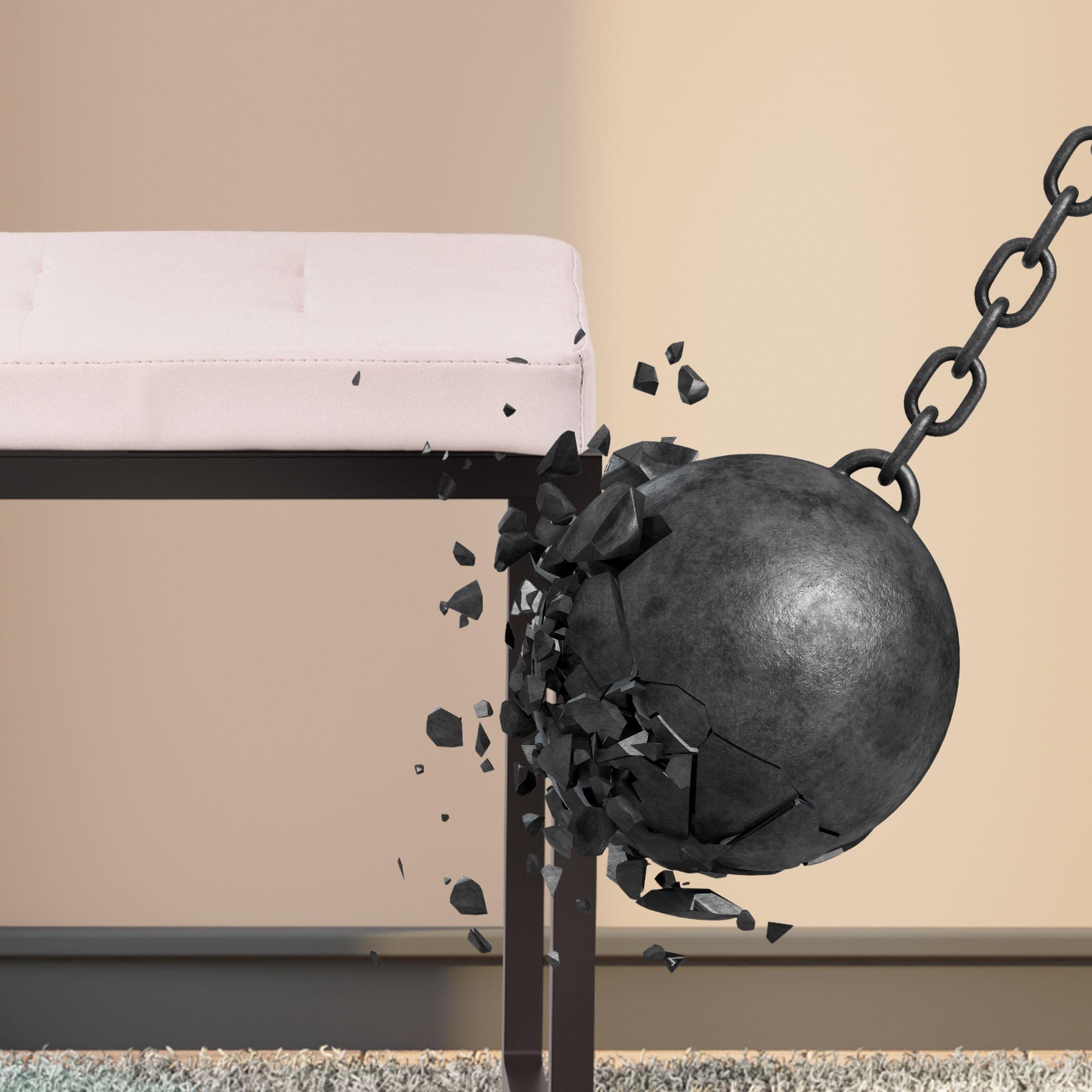 Banc Barci avec structure noire