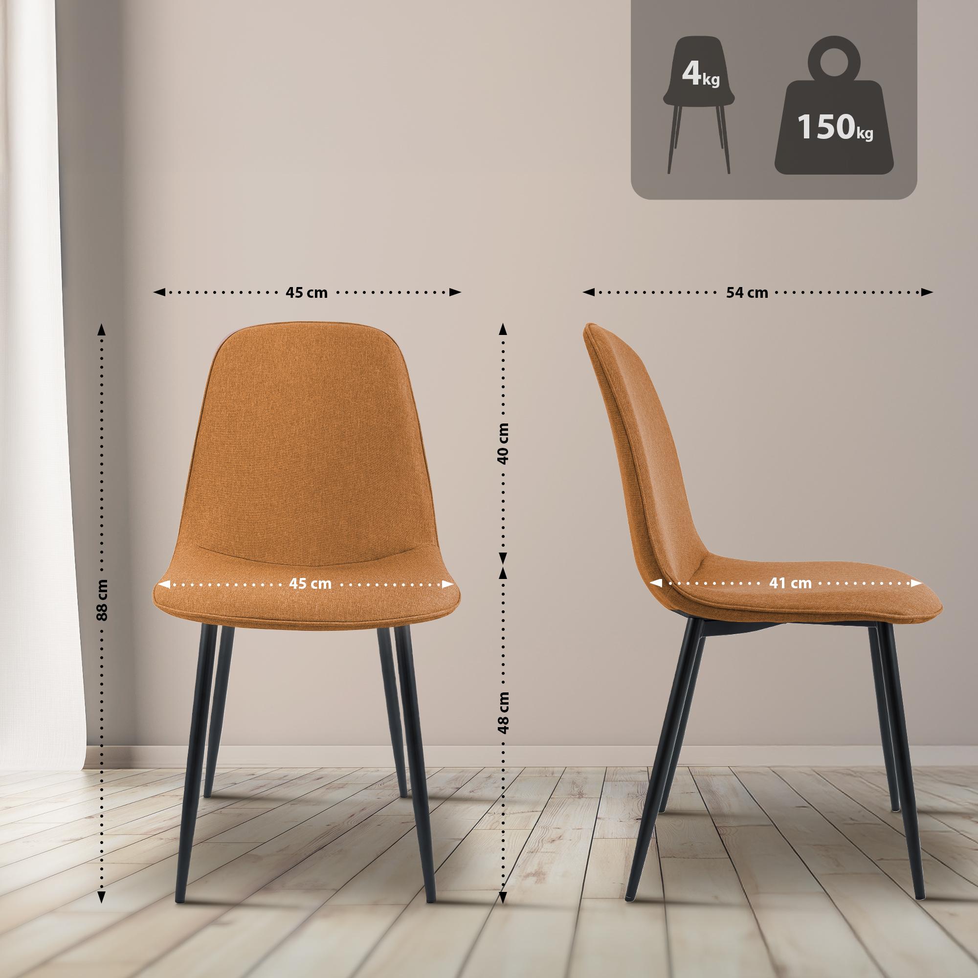 Lot de 2 chaises de salle à manger Maryam
