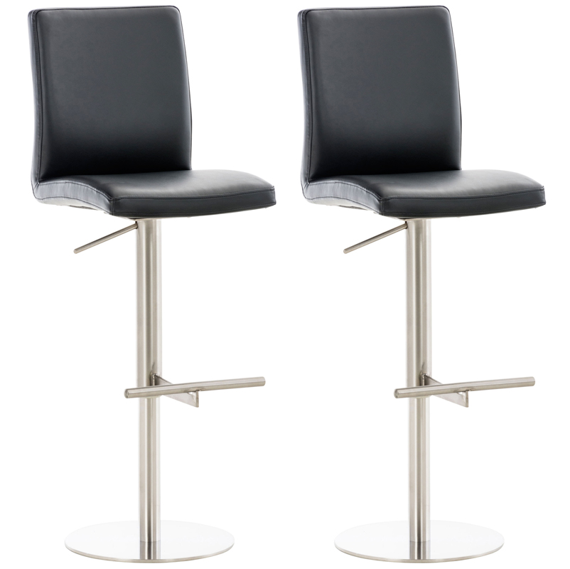 Lot de 2 tabourets de bar Cadiz en similicuir