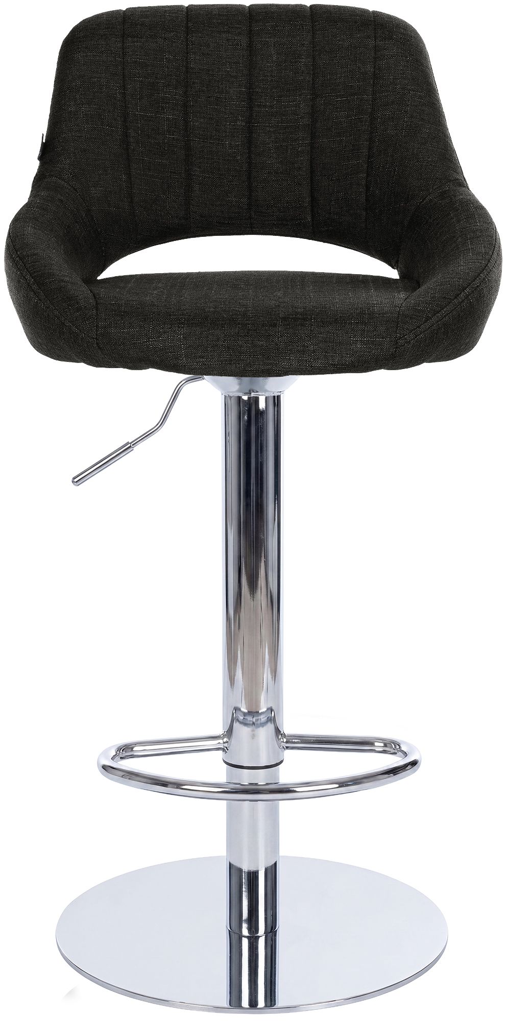Lot de 2 tabourets de bar Milet chromés avec socles extra lourds