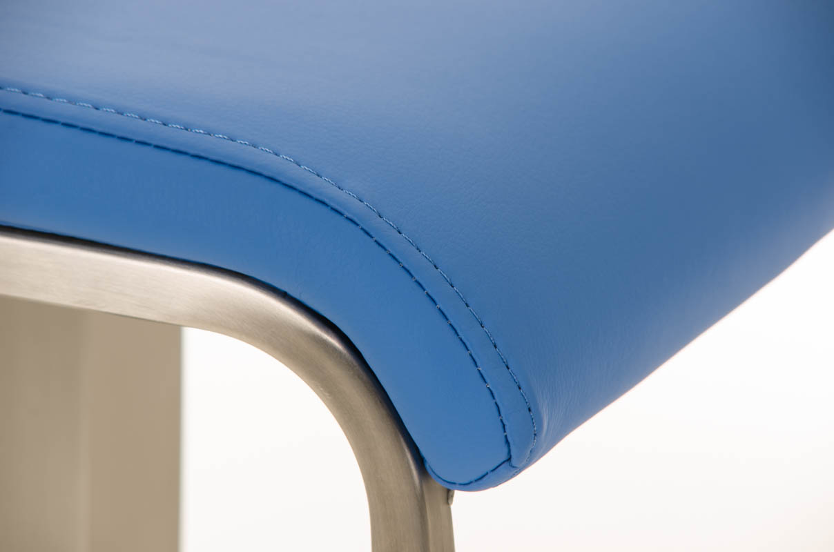 Tabouret de bar Lameng E78 en Similicuir pied en métal