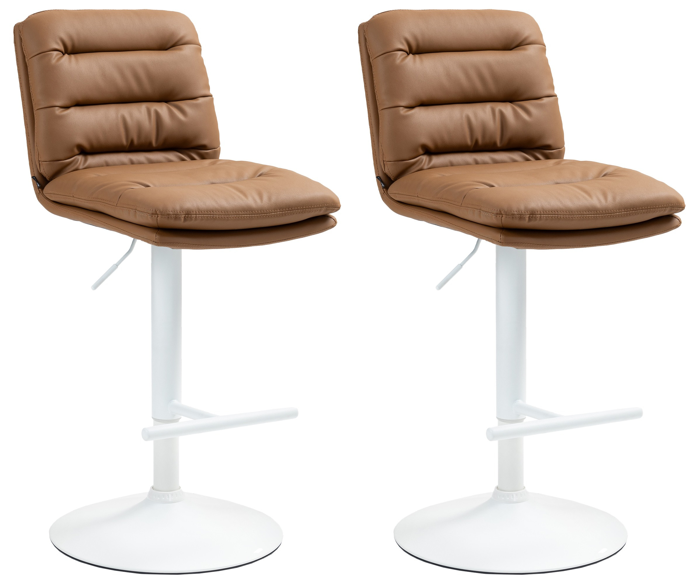 Lot de 2 tabourets de bar Damar en similicuir