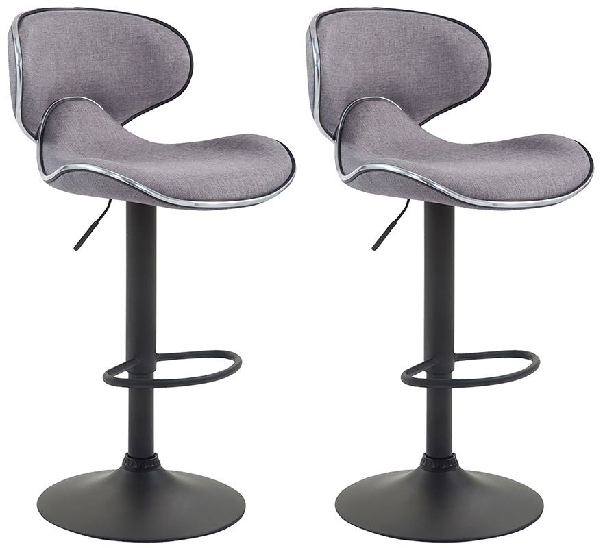 Lot de 2 tabourets de bar Las Vegas V2 en tissu