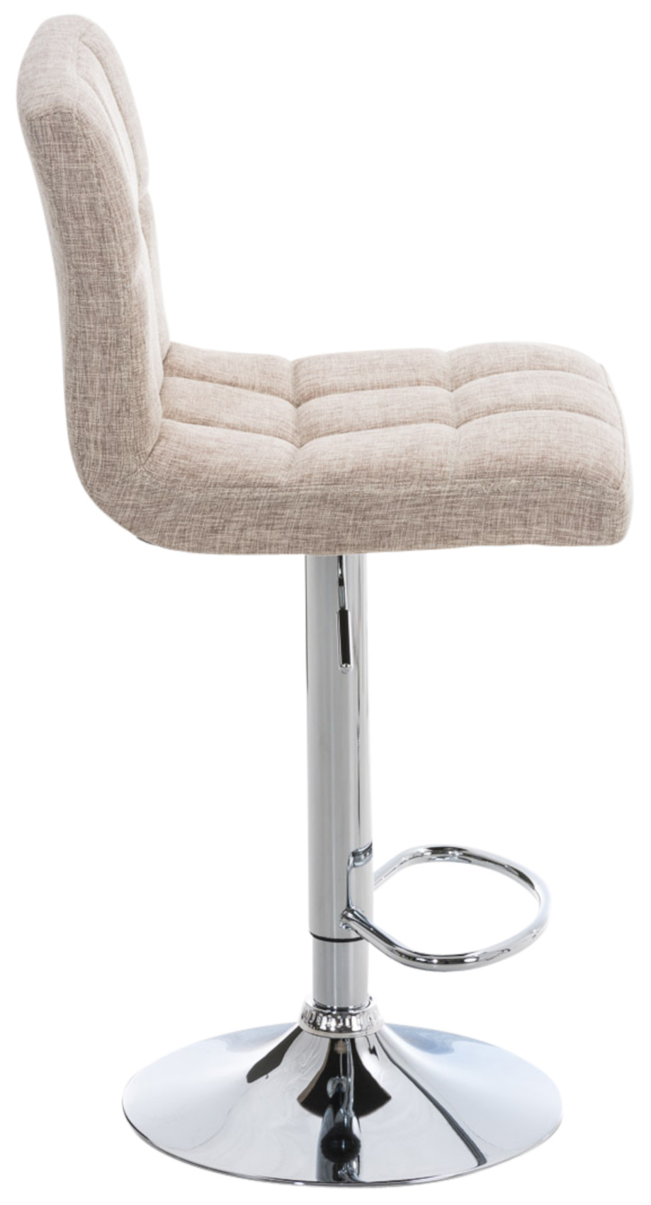 Lot de 2 Tabourets de bar Peru en Tissu Piètement Métal Pivotant et Ajustable