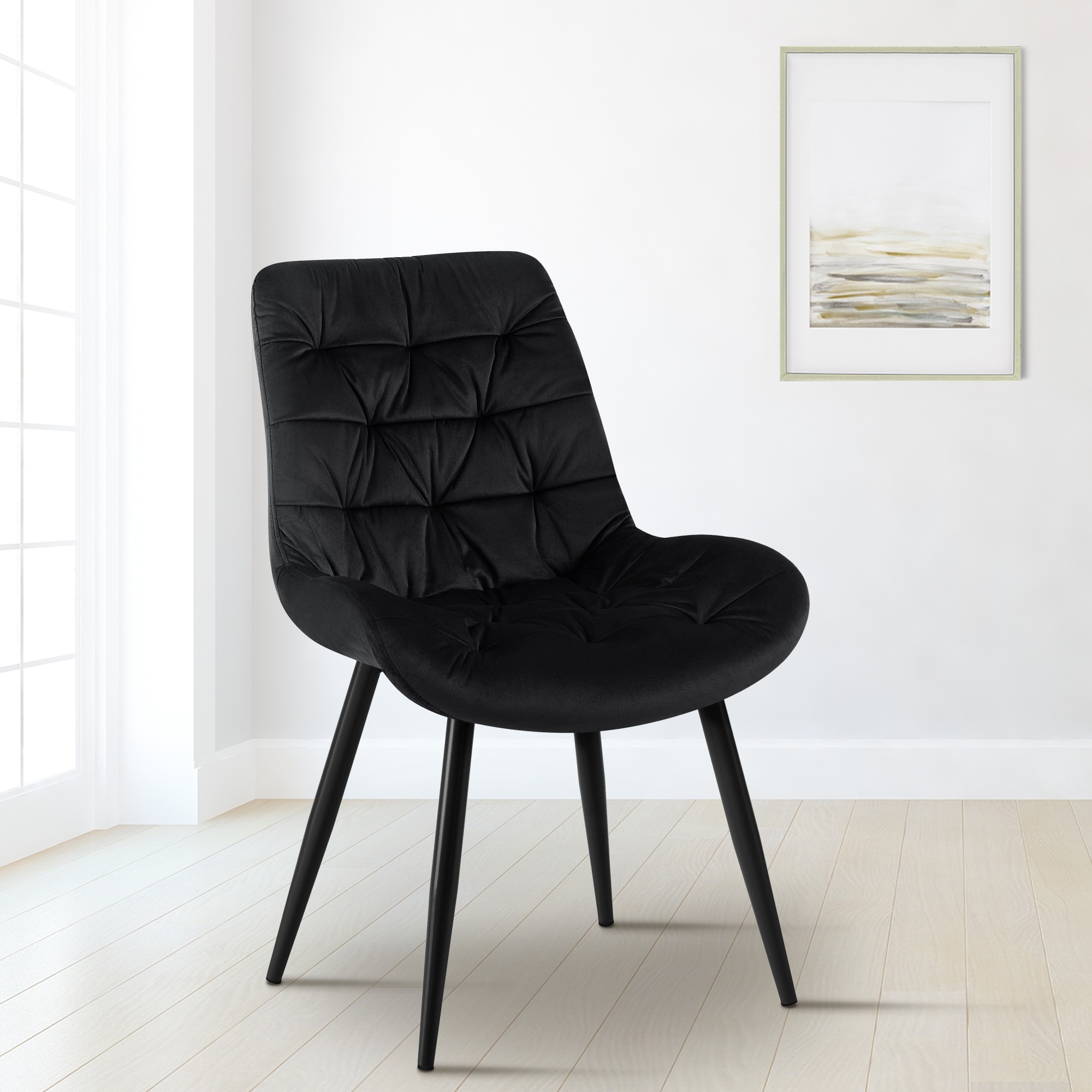 Chaise de salle à manger Rossford velours
