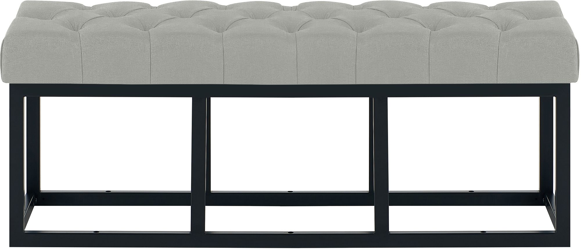 Banc Amun en tissu avec structure noire