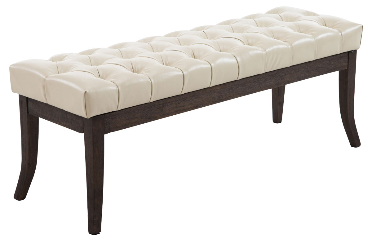 Banc Ramses similicuir antique sombre
