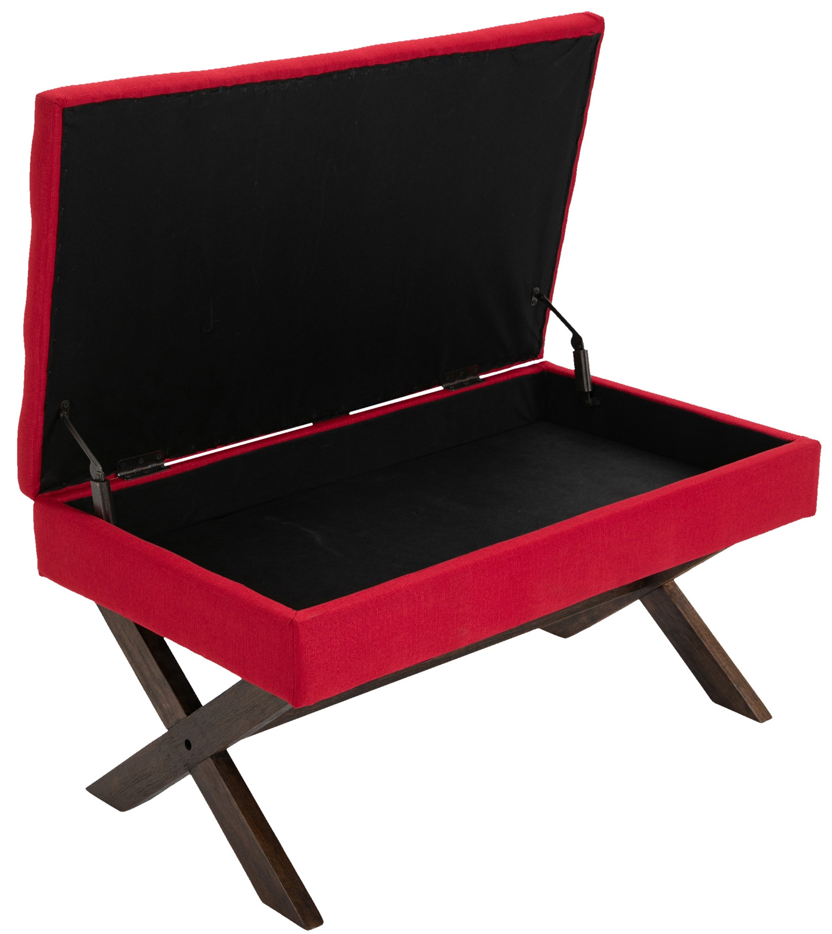 Banquette Namaro en Tissu avec espace de rangement Pieds Bois de caoutchouc
