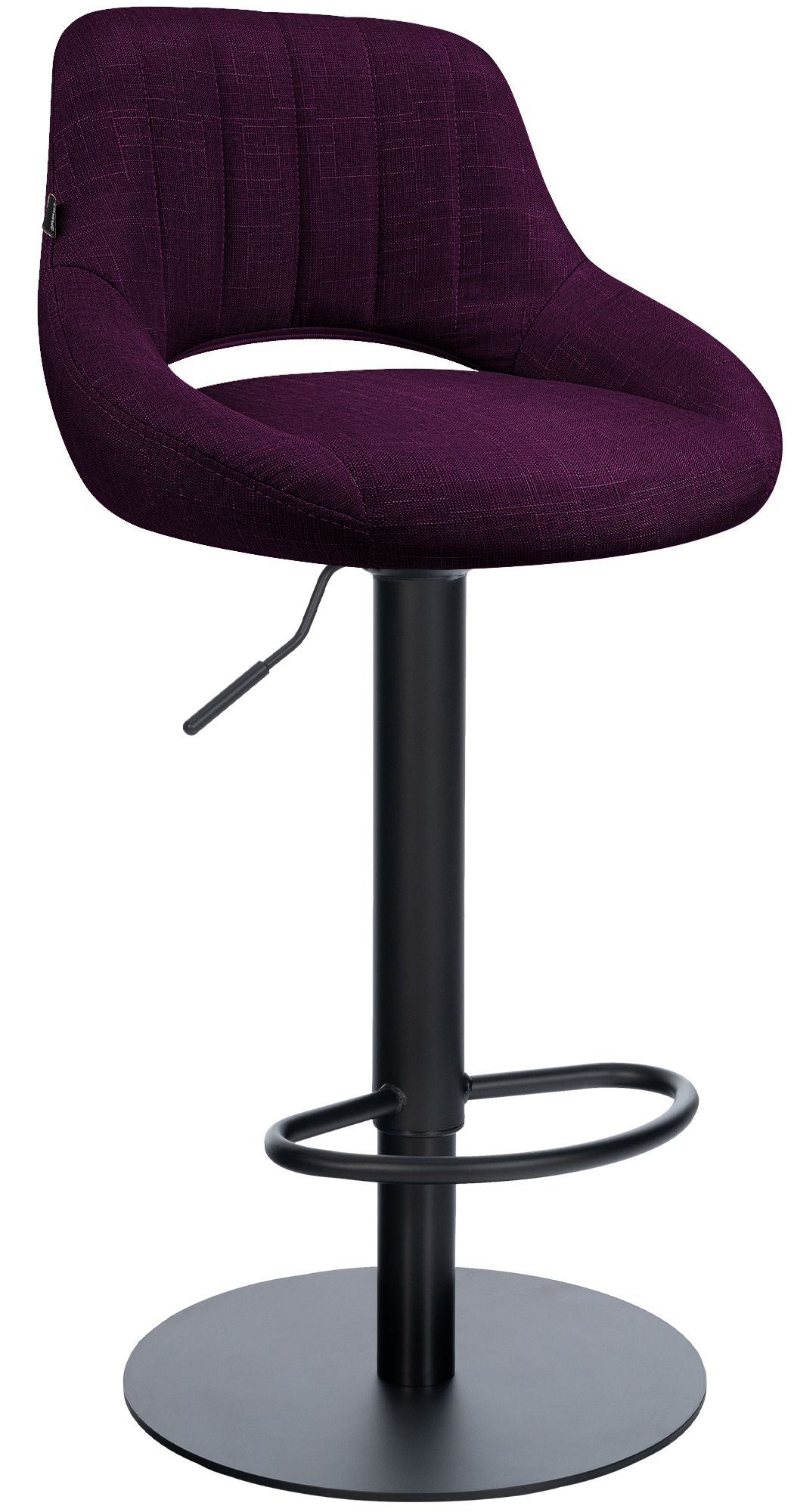 Tabouret de bar Milet noir avec pied extra lourd