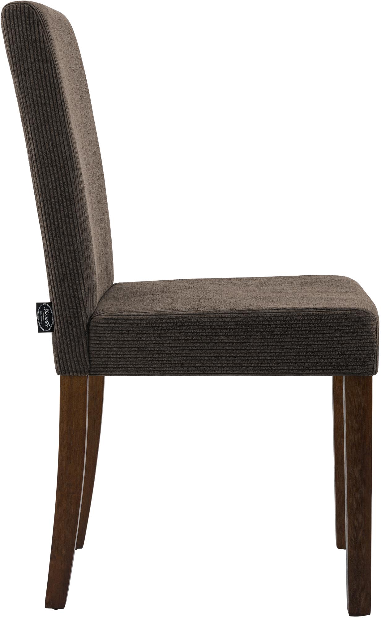 Lot de 2 chaises de salle a manger Ina en velours cotele