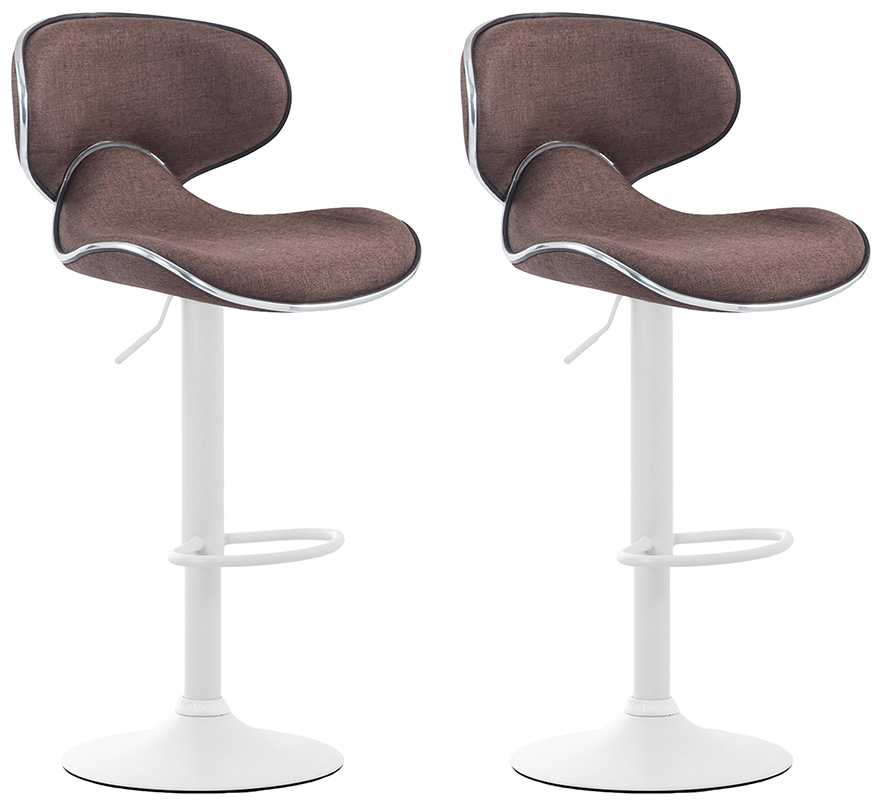 Lot de 2 tabourets de bar Las Vegas V2 en tissu