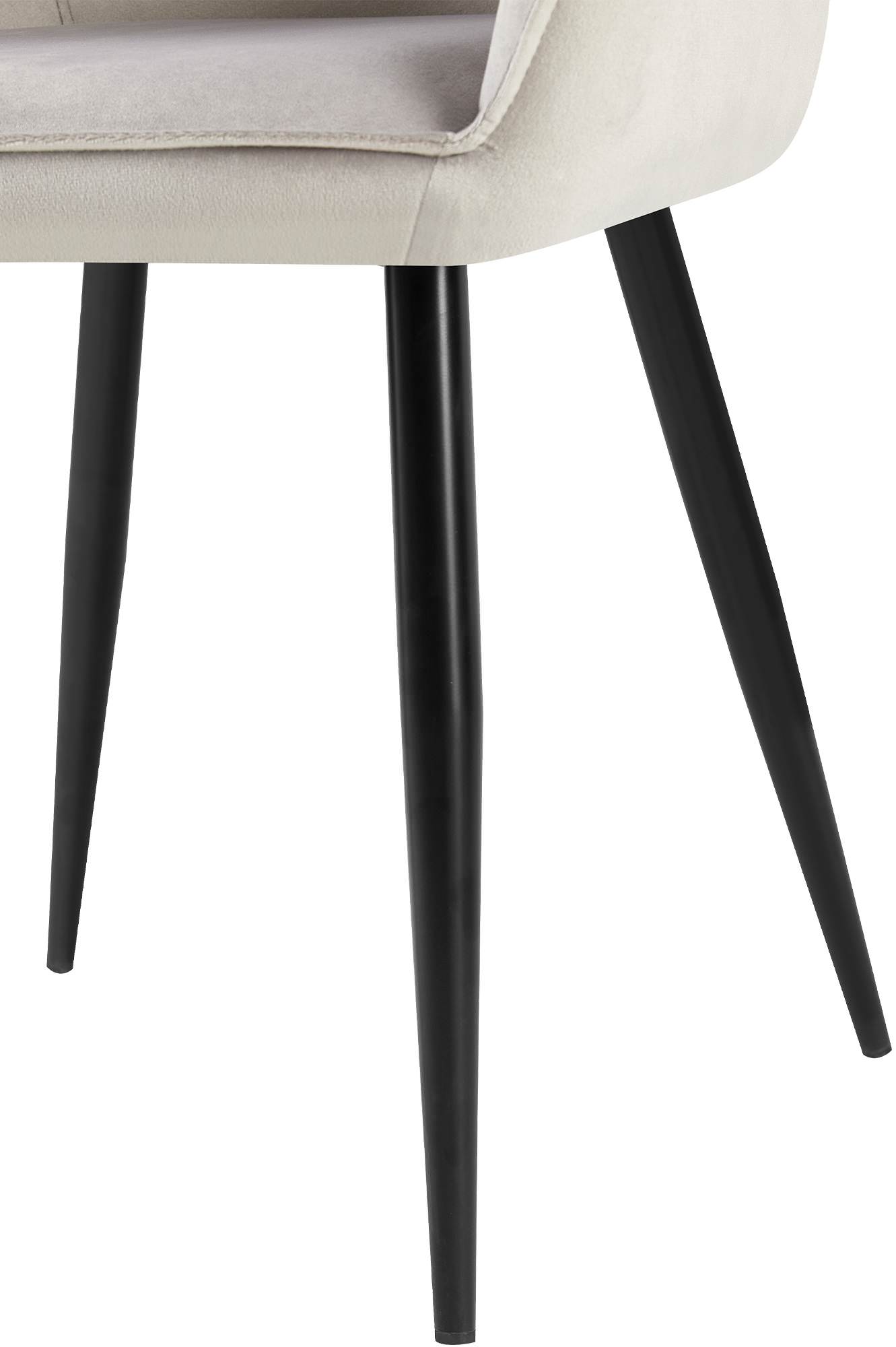 Lot de 2 chaises de salle à manger Boise velours