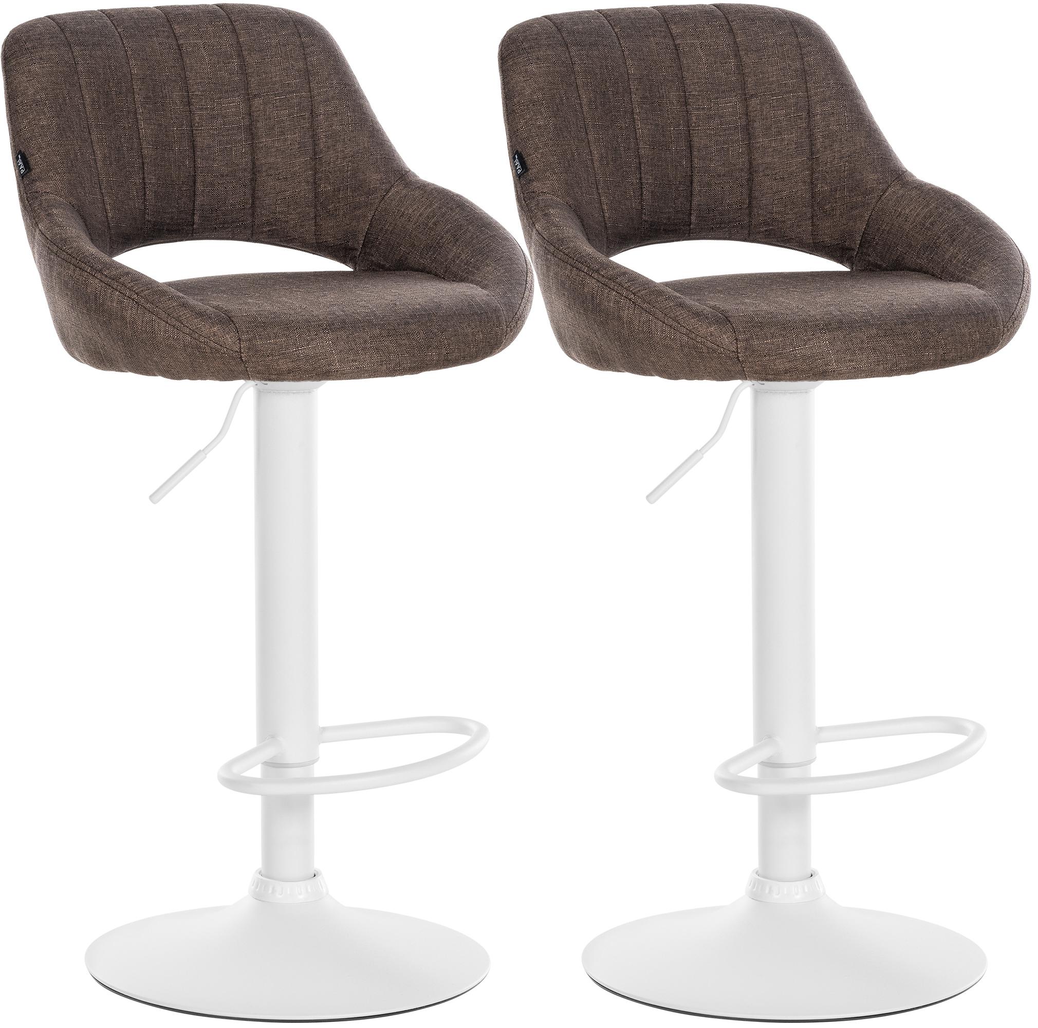 Lot de 2 tabourets de bar Milet en tissu