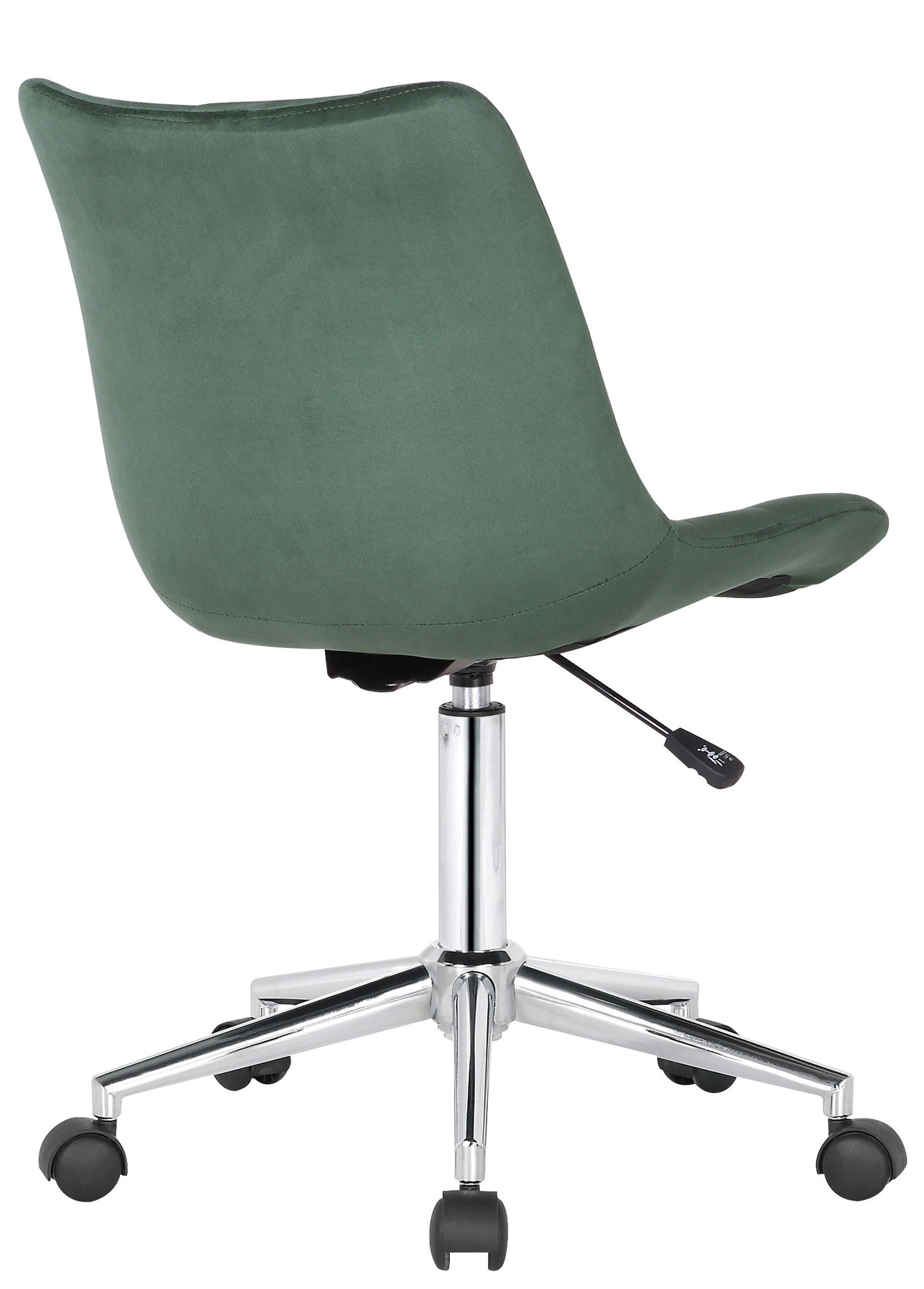 Chaise de bureau pivotant Medford en Velours avec Hauteur ajustable et Roulettes