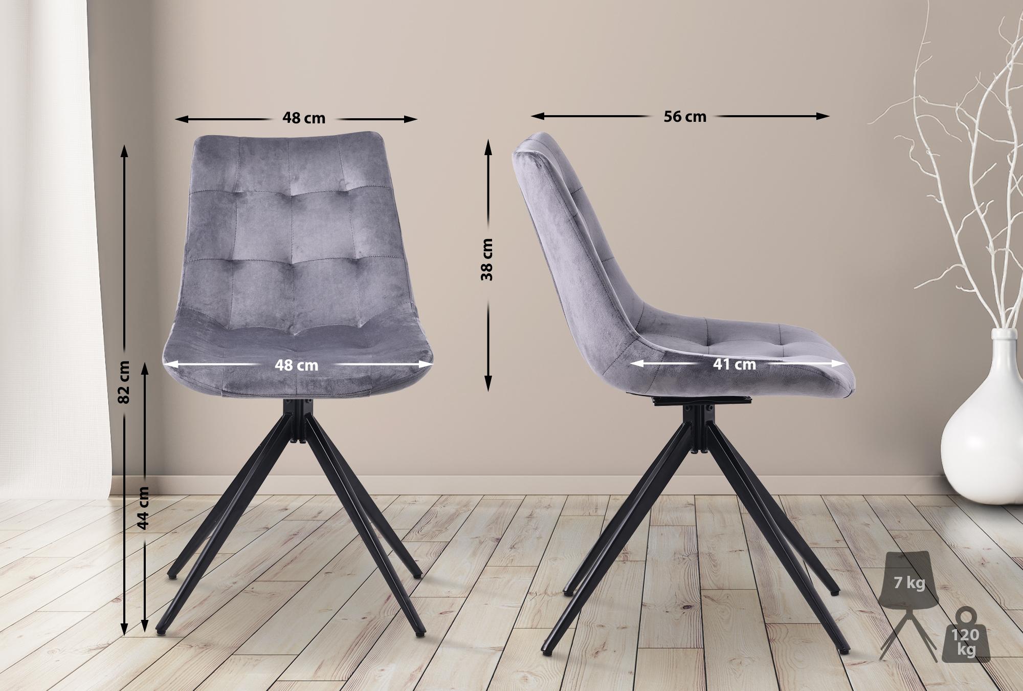 Lot de 2 chaises de salle à manger Merna