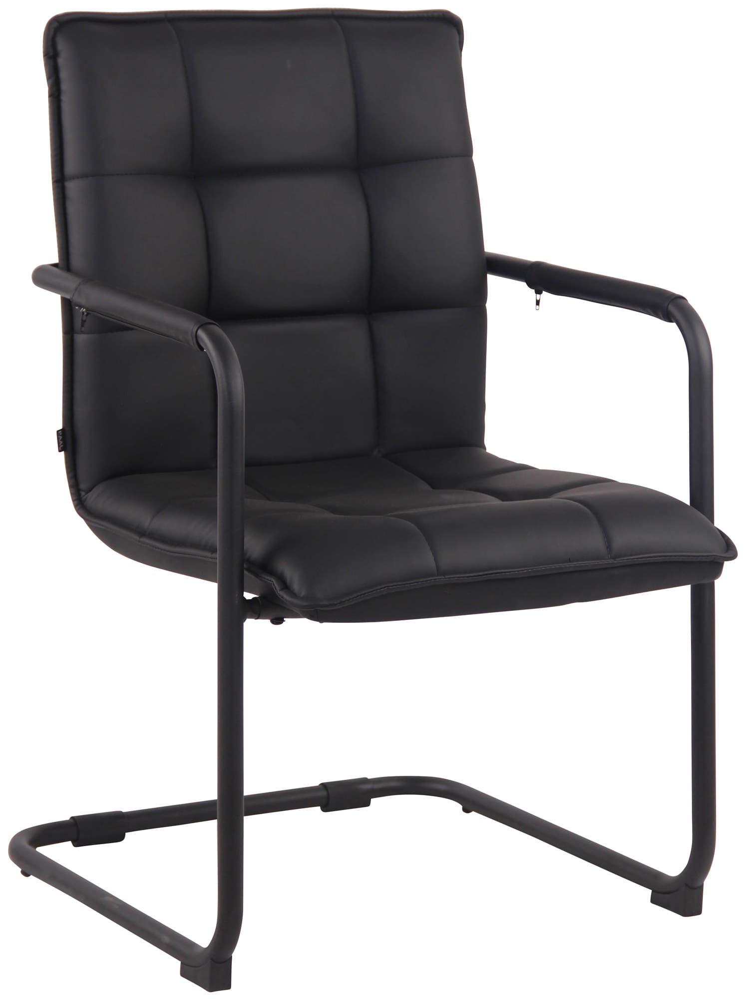 Lot de 2 Chaises Cantilever Gandia en Similicuir et pieds en Métal