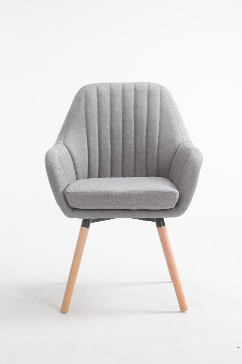 Chaise De Salle à Manger Florian En Tissu Avec Piètement En Bois
