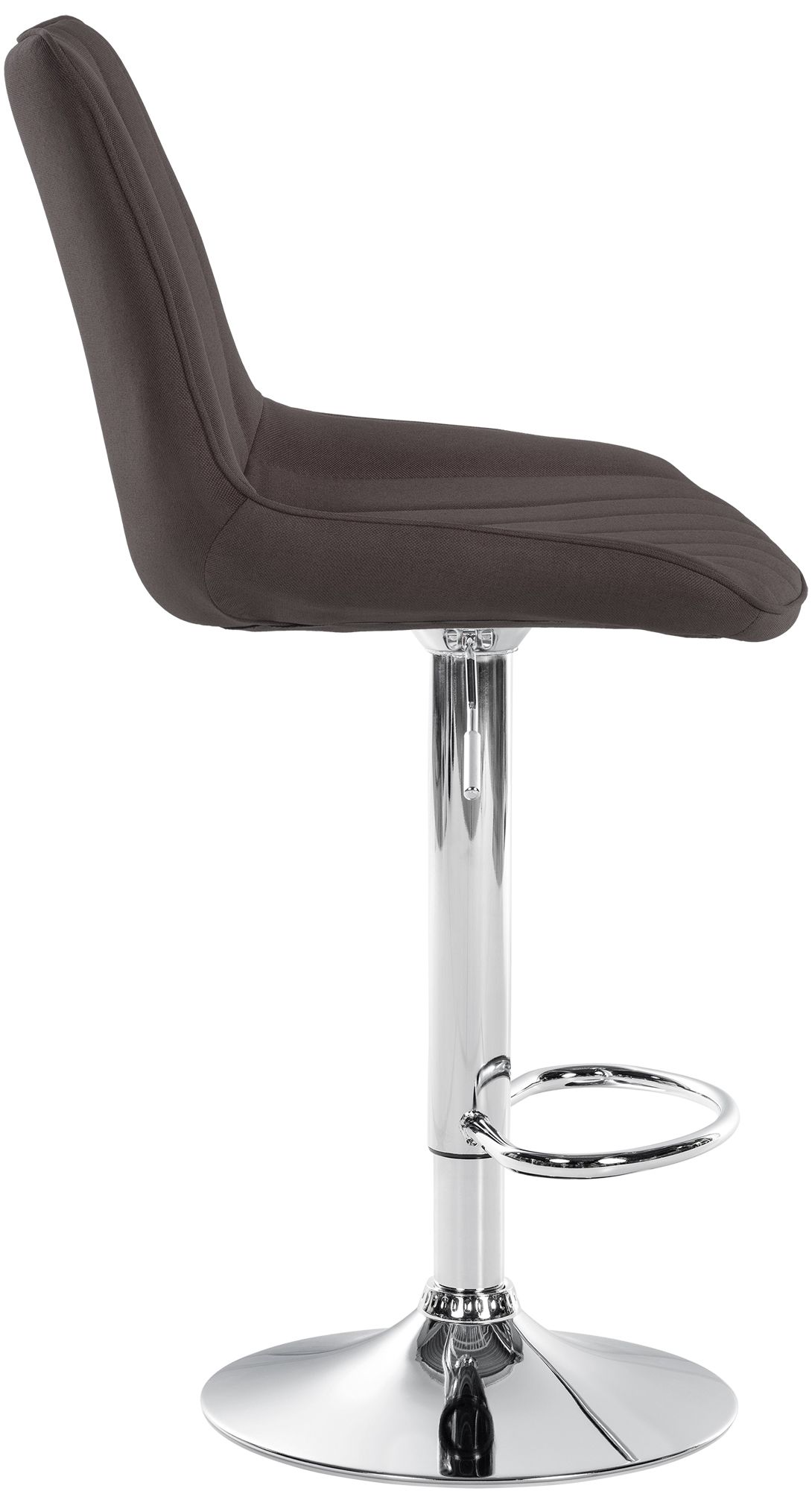 Tabouret de bar Toni en Tissu Pied trompette en Métal