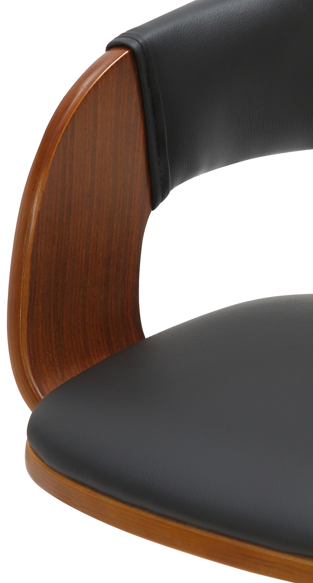 Tabouret de bar Nilse avec Coque en bois assise en similicuir