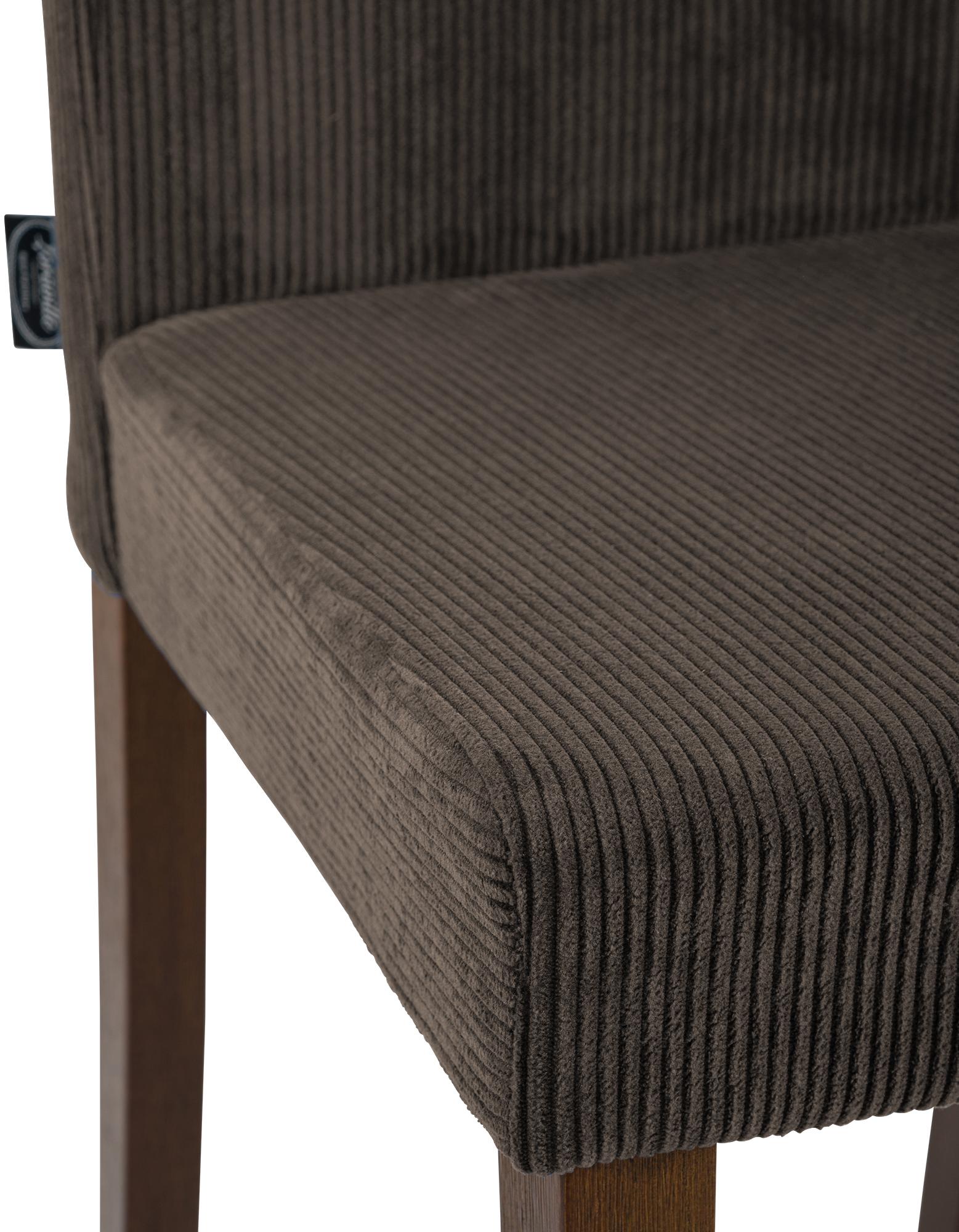 Lot de 2 chaises de salle a manger Ina en velours cotele