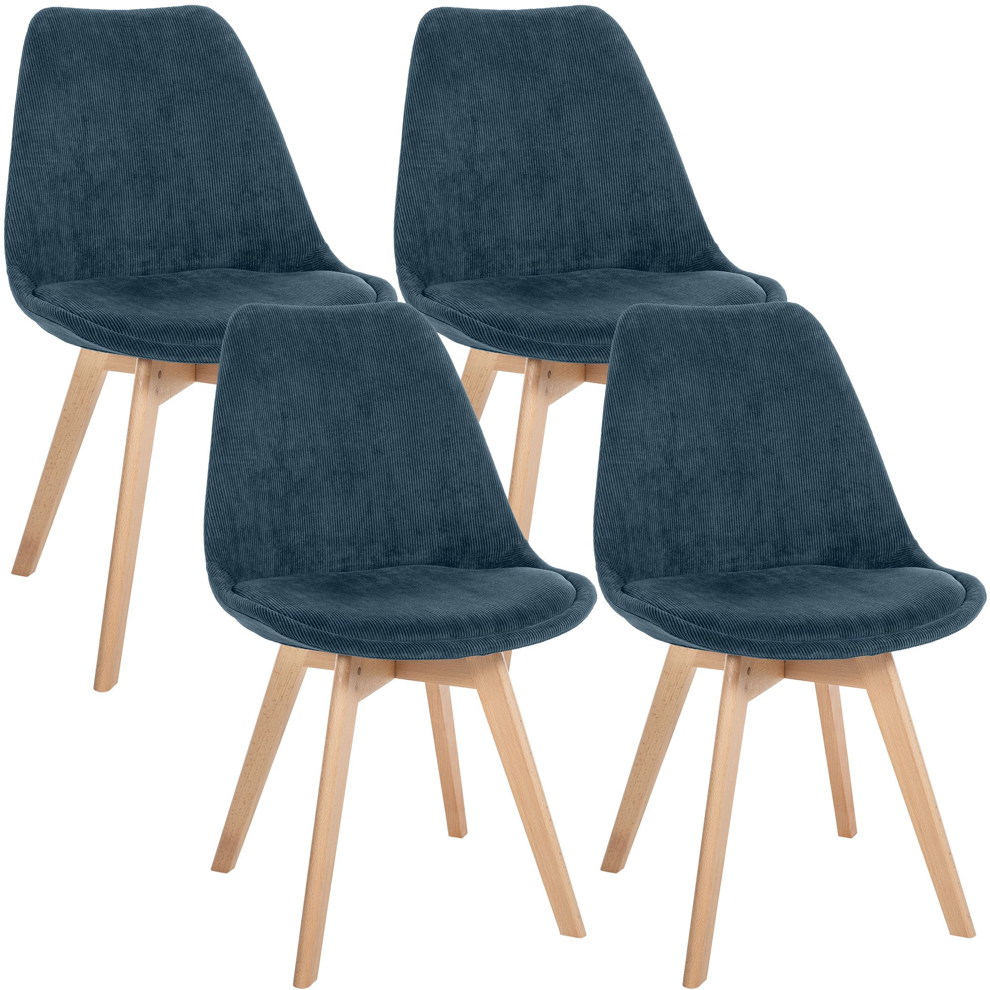 Lot de 4 chaises de salle a manger Linares