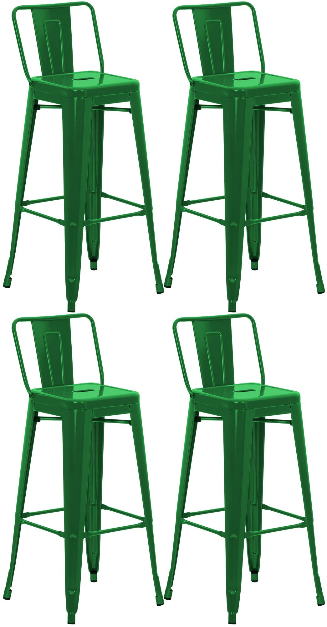 Lot de 4 tabourets de bar Mason