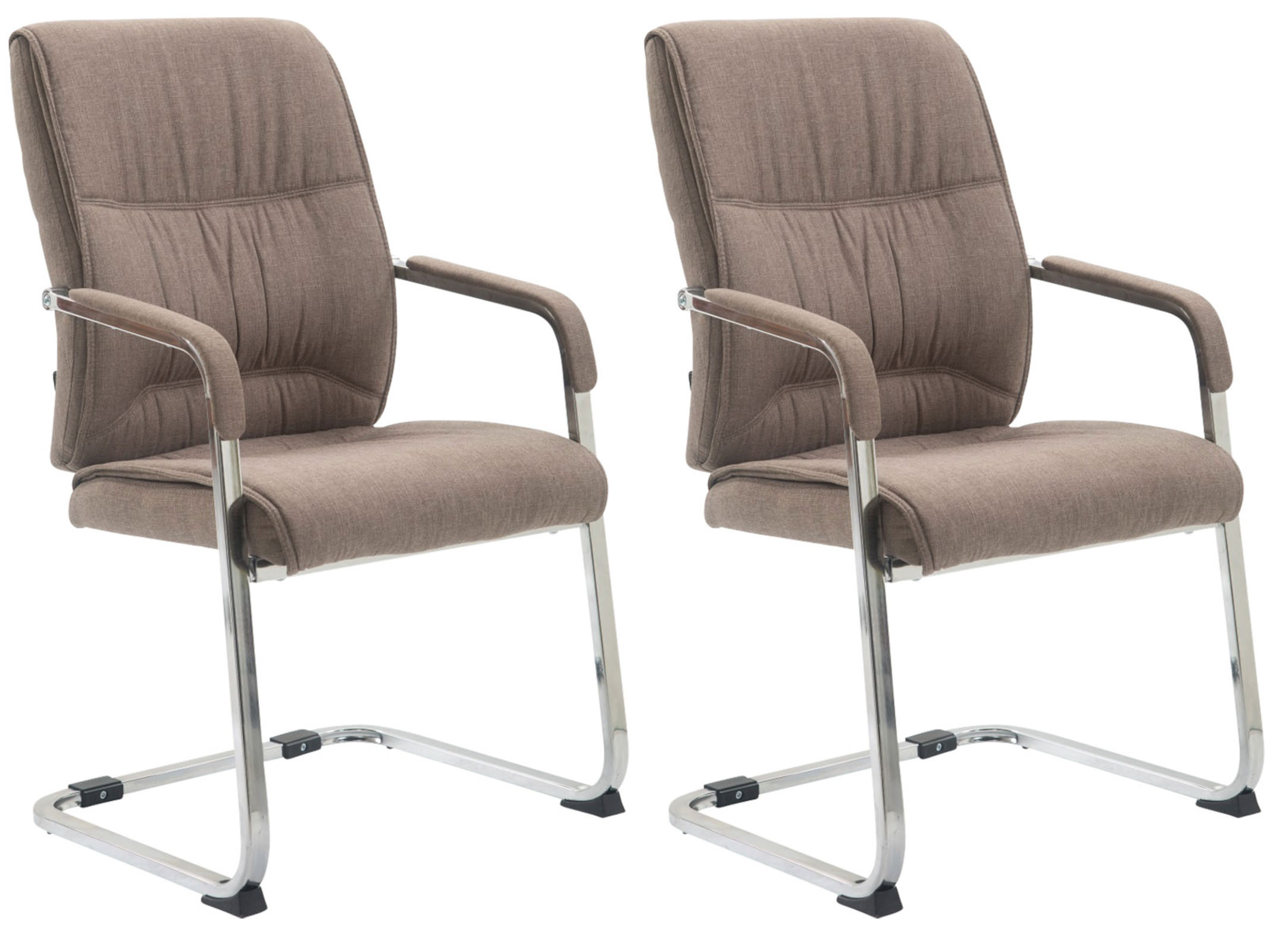 CLP Lot de 2 Chaises Cantilever XXL Anubis en Tissu avec accoudoirs