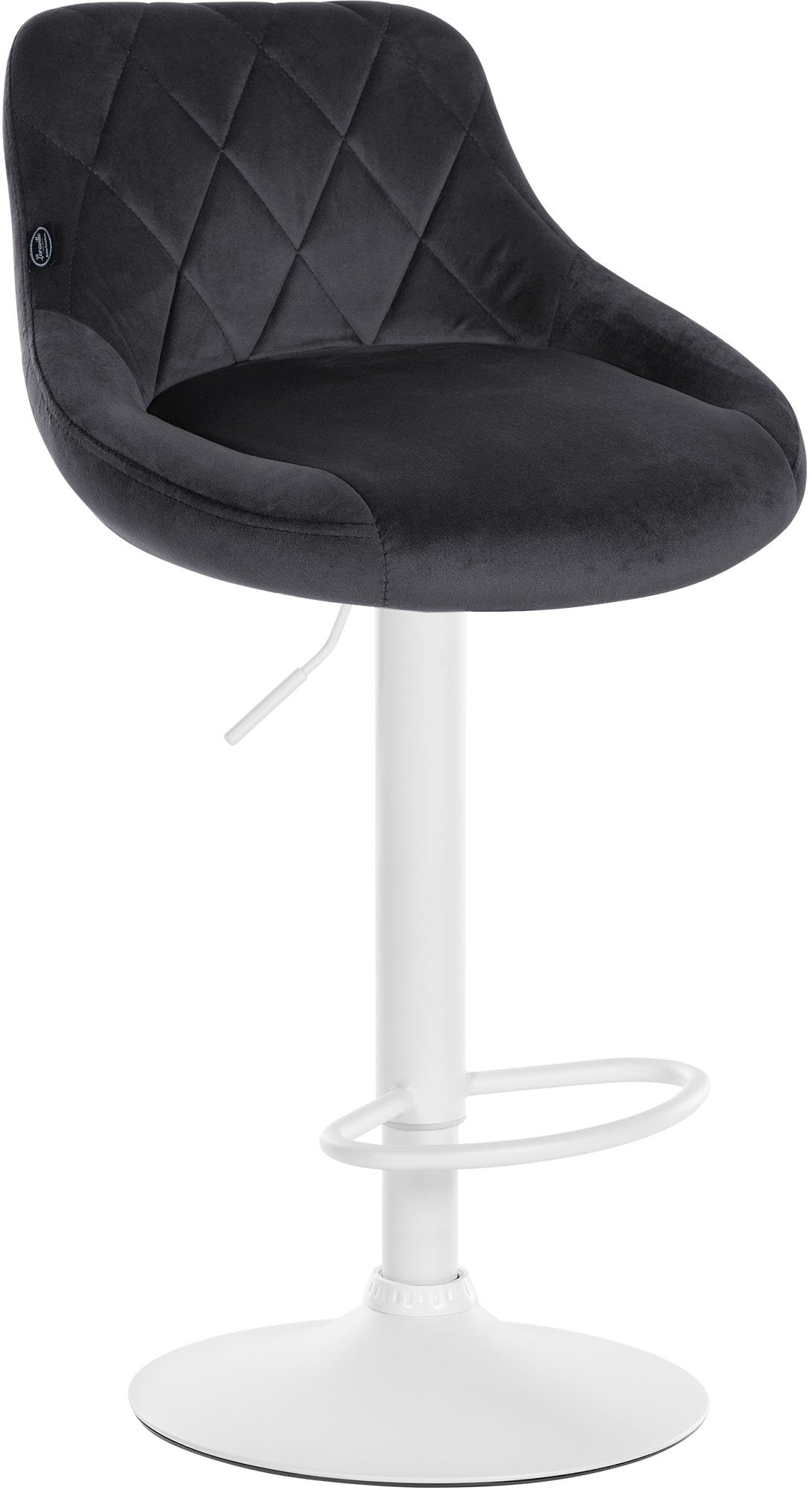 Lot de 2 tabourets de bar Lazio velours
