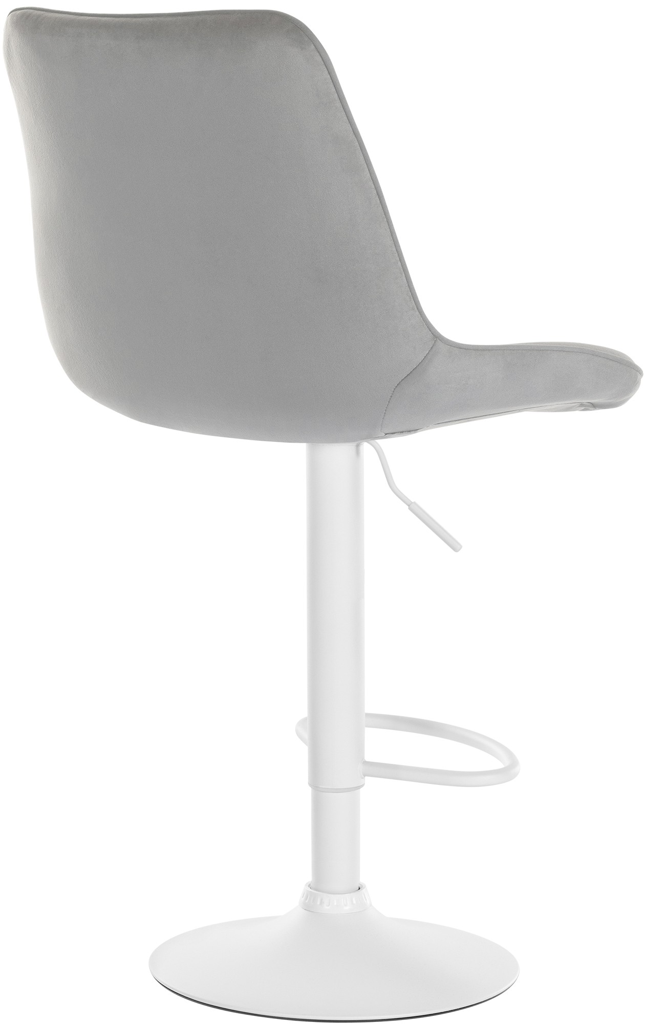Tabouret de bar Toni en Velours Pied trompette en Métal