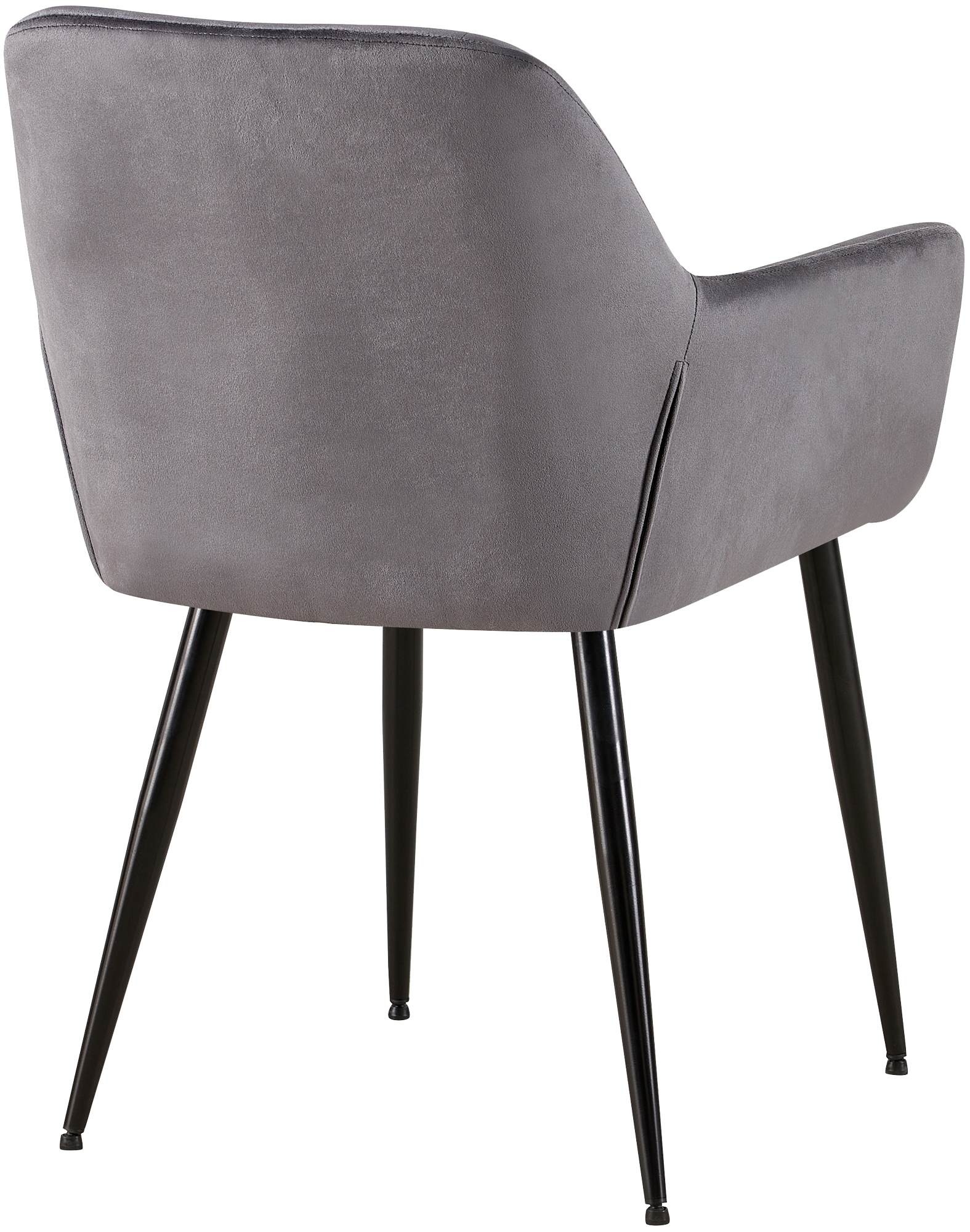 Lot de 2 chaises de salle à manger Emia velours