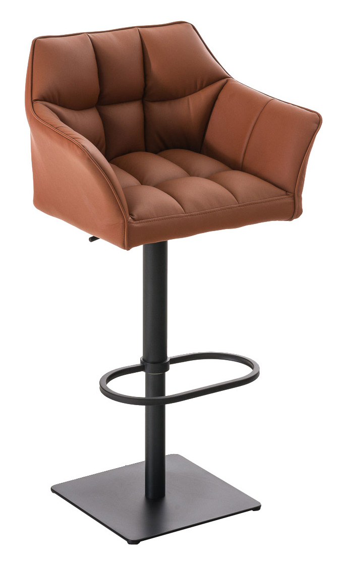 Lot de 2 tabourets de bar Damaso en similicuir
