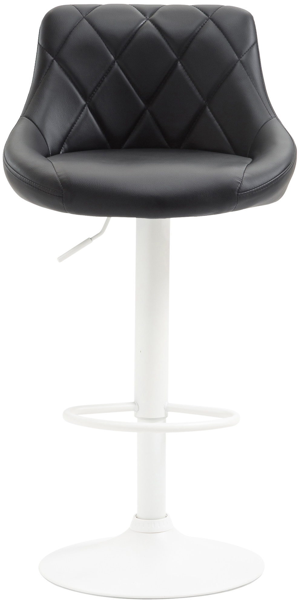 Tabouret de bar Lazio en similicuir avec pied en métal