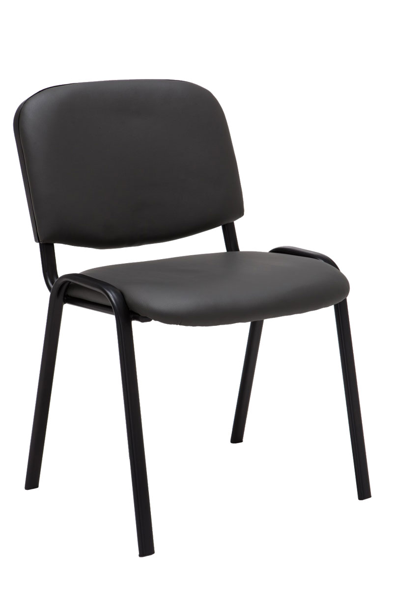Lot de 12 chaises de visiteur Ken en similicuir