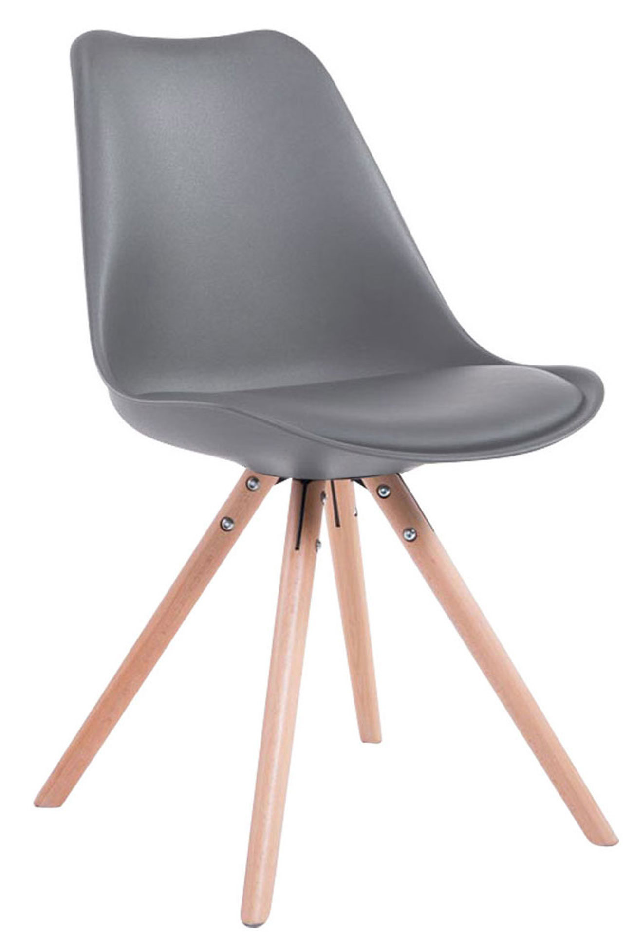 Chaise Toulouse similicuir piétement rond
