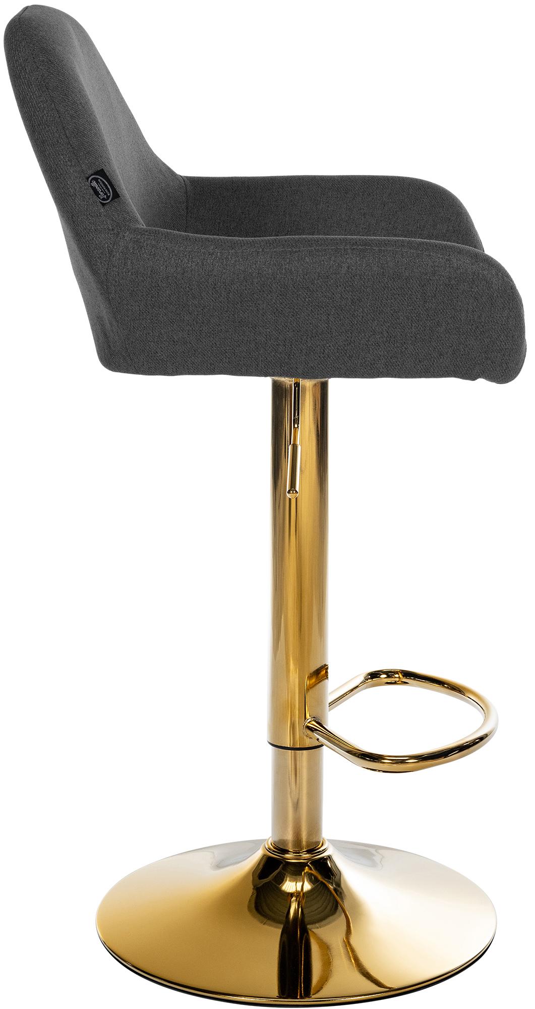 Lot de 2 tabourets de bar Braga Gold tissu