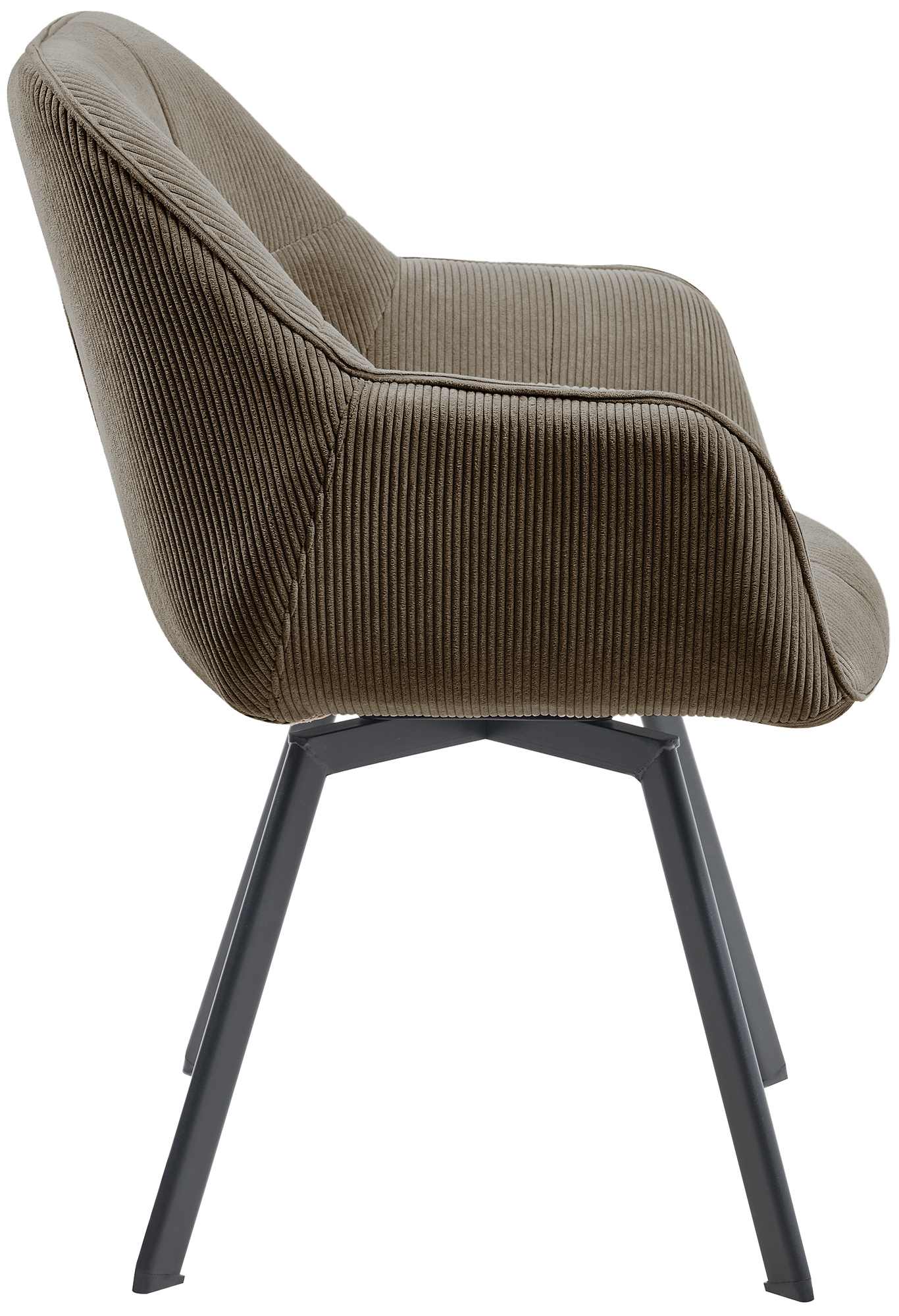 Lot de 2 chaises de salle à manger Jordi Cord