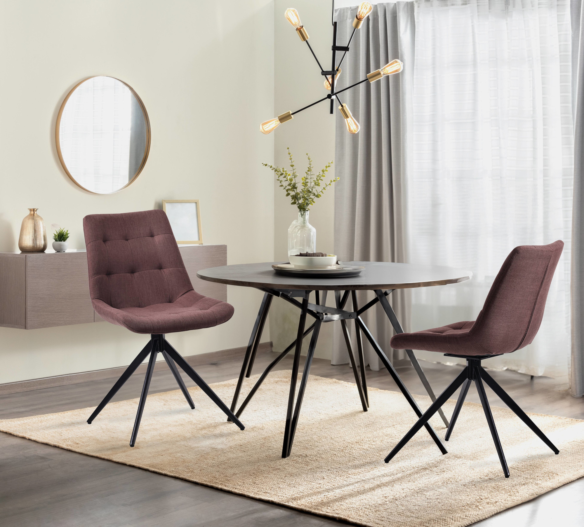 Lot de 2 chaises de salle à manger Merna