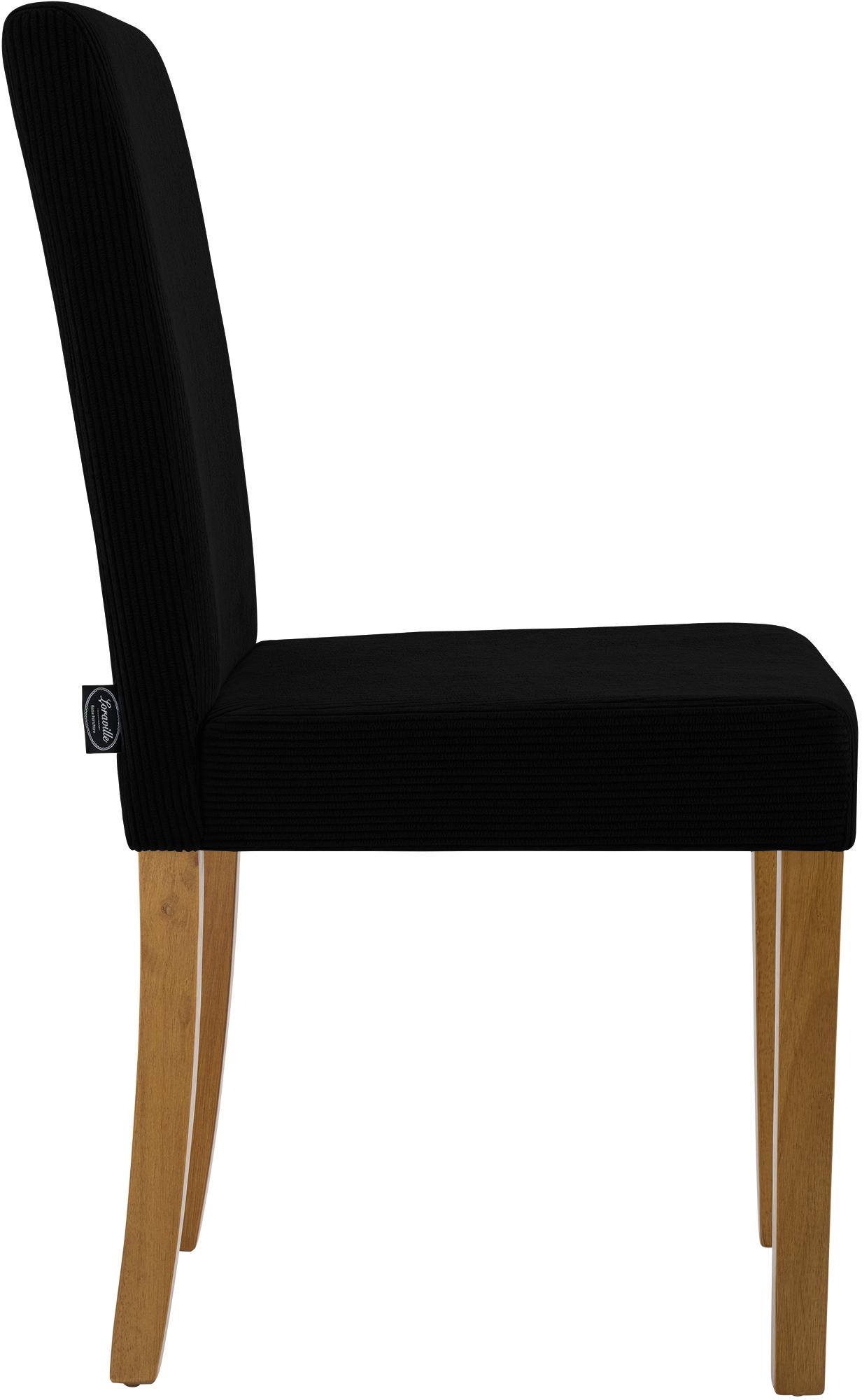 Lot de 2 chaises de salle a manger Ina en velours cotele