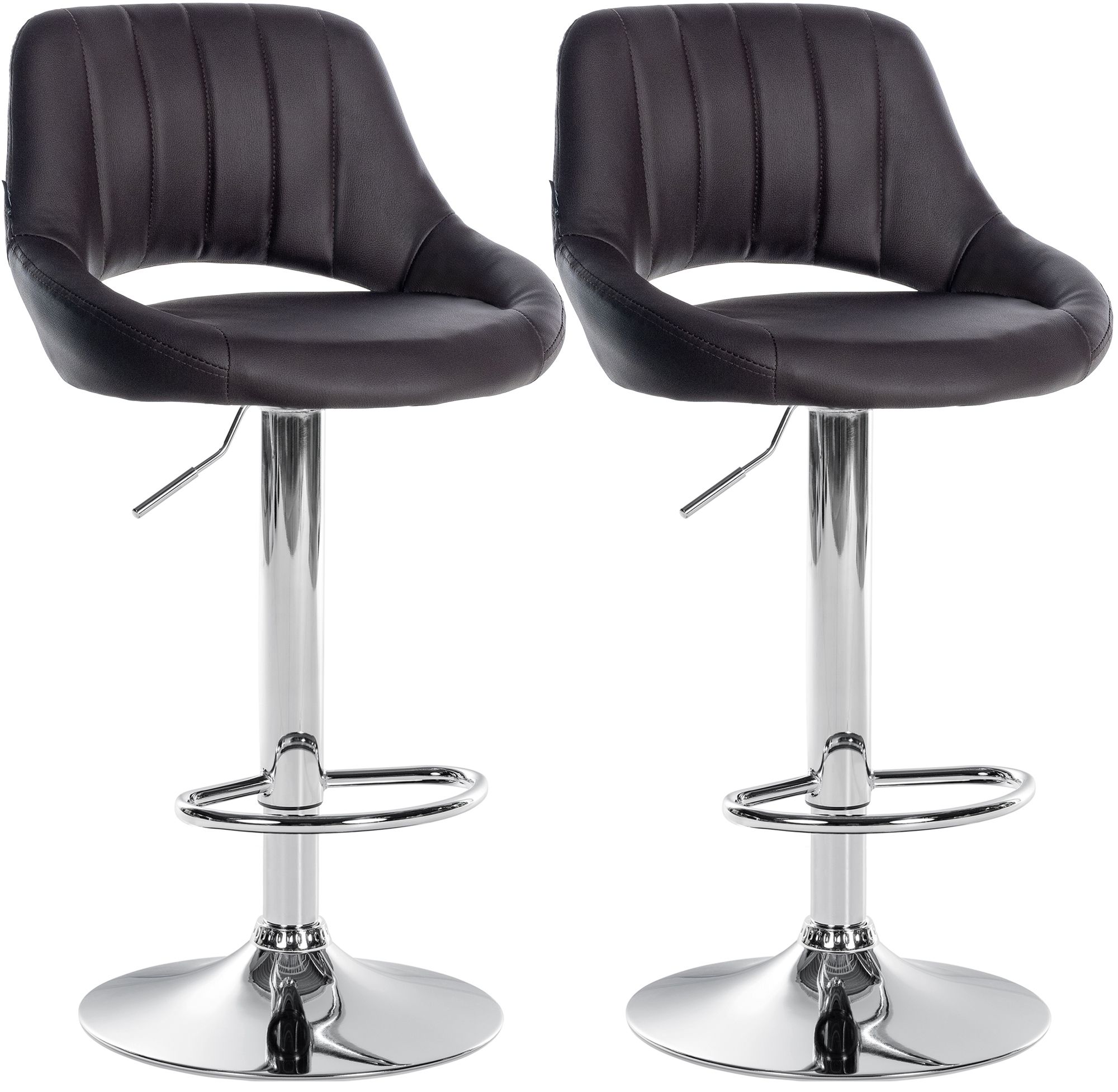 Lot de 2 tabourets de bar Milet en similicuir