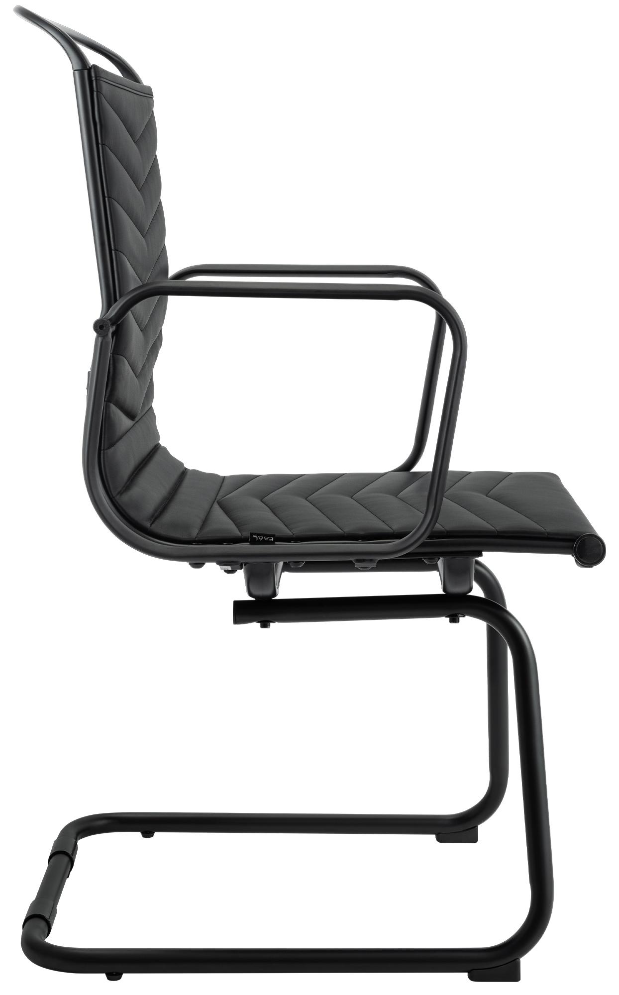 Chaise à piètement luge Tomkin en simili-cuir