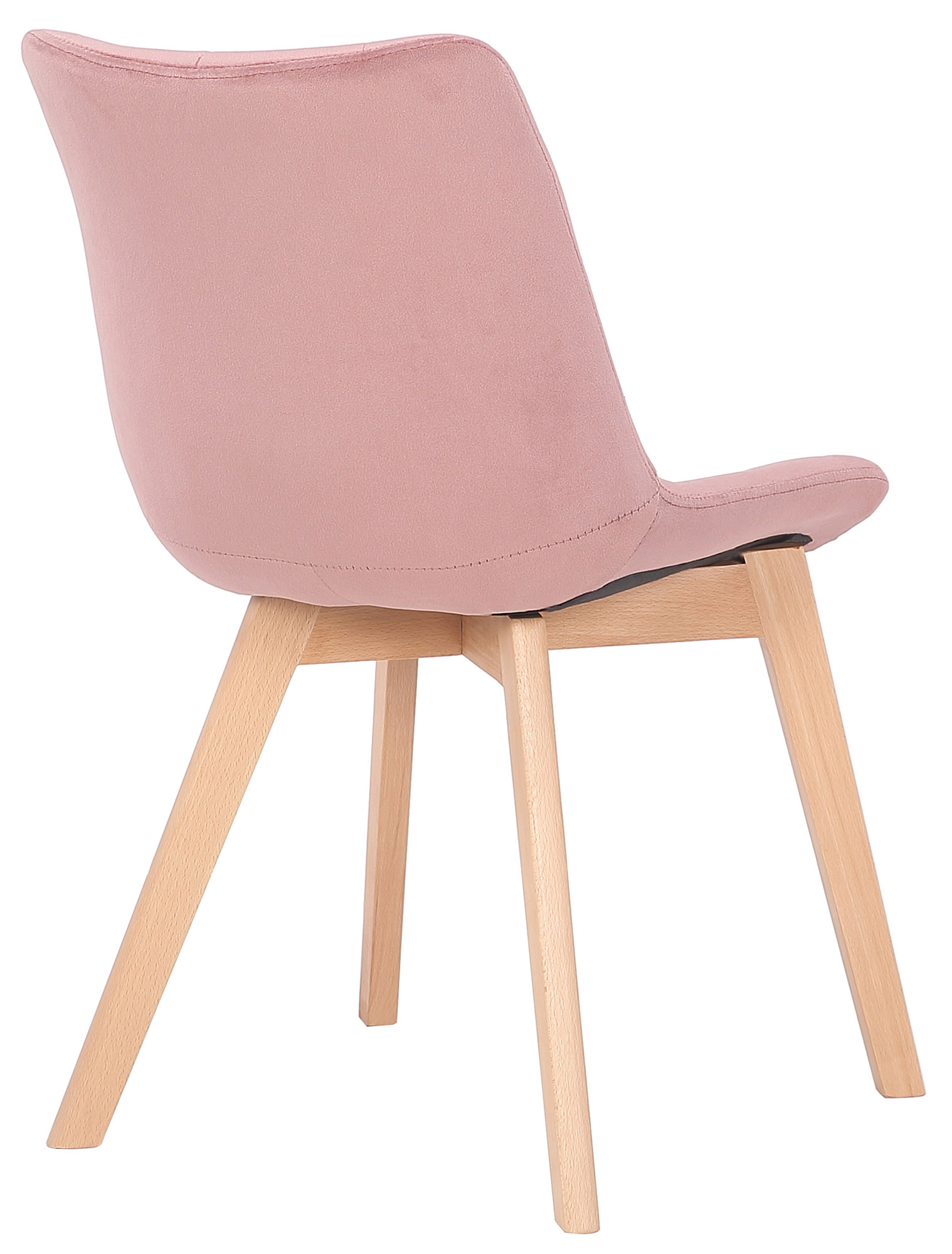 Chaise de salle à manger Passaic en velours avec pieds en Bois de hêtre