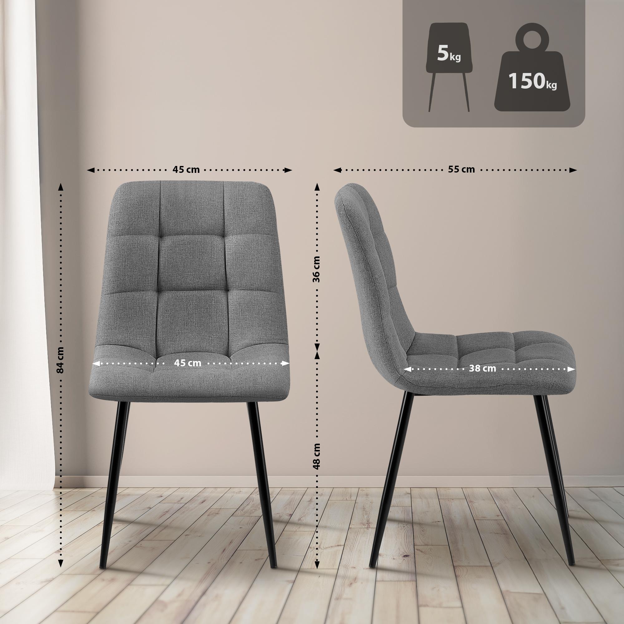 Lot de 2 chaises de salle à manger Tilde