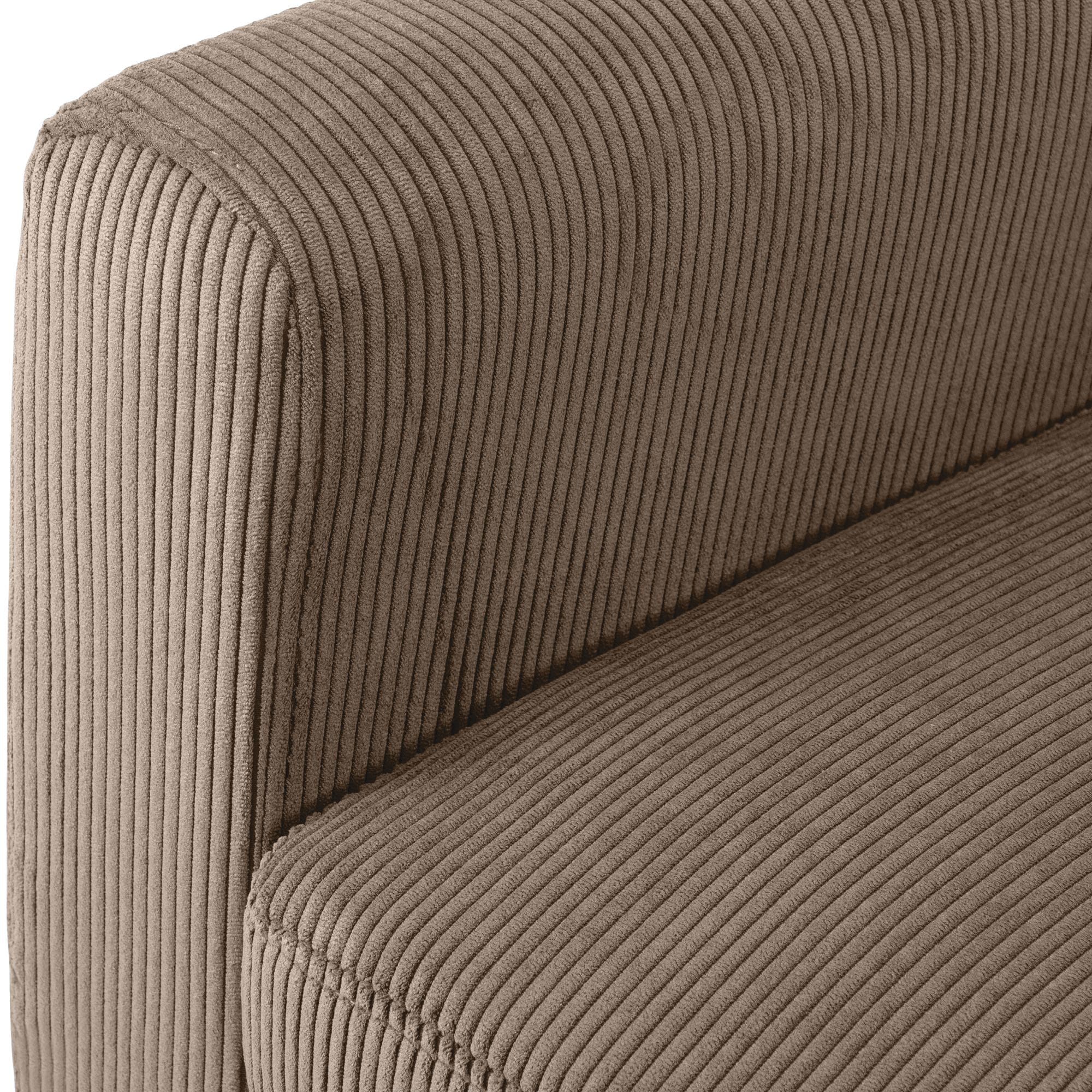 Fauteuil Kioni en velours cotele