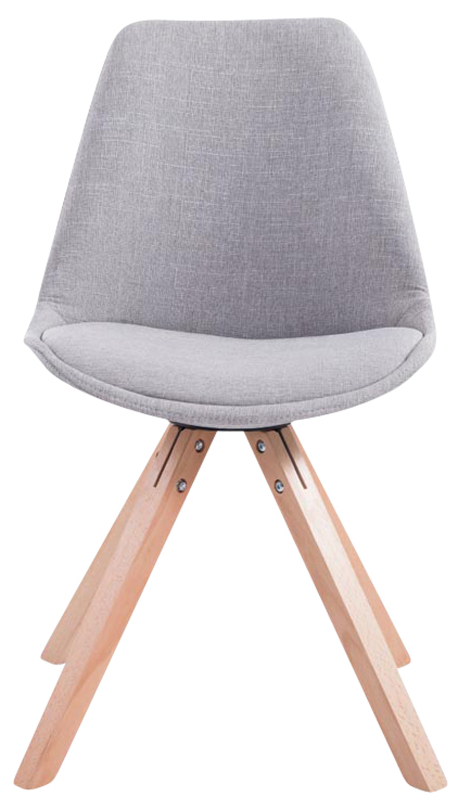 Lot de 4 Chaises de salle à manger Toulouse Tissu Pieds carrés bois
