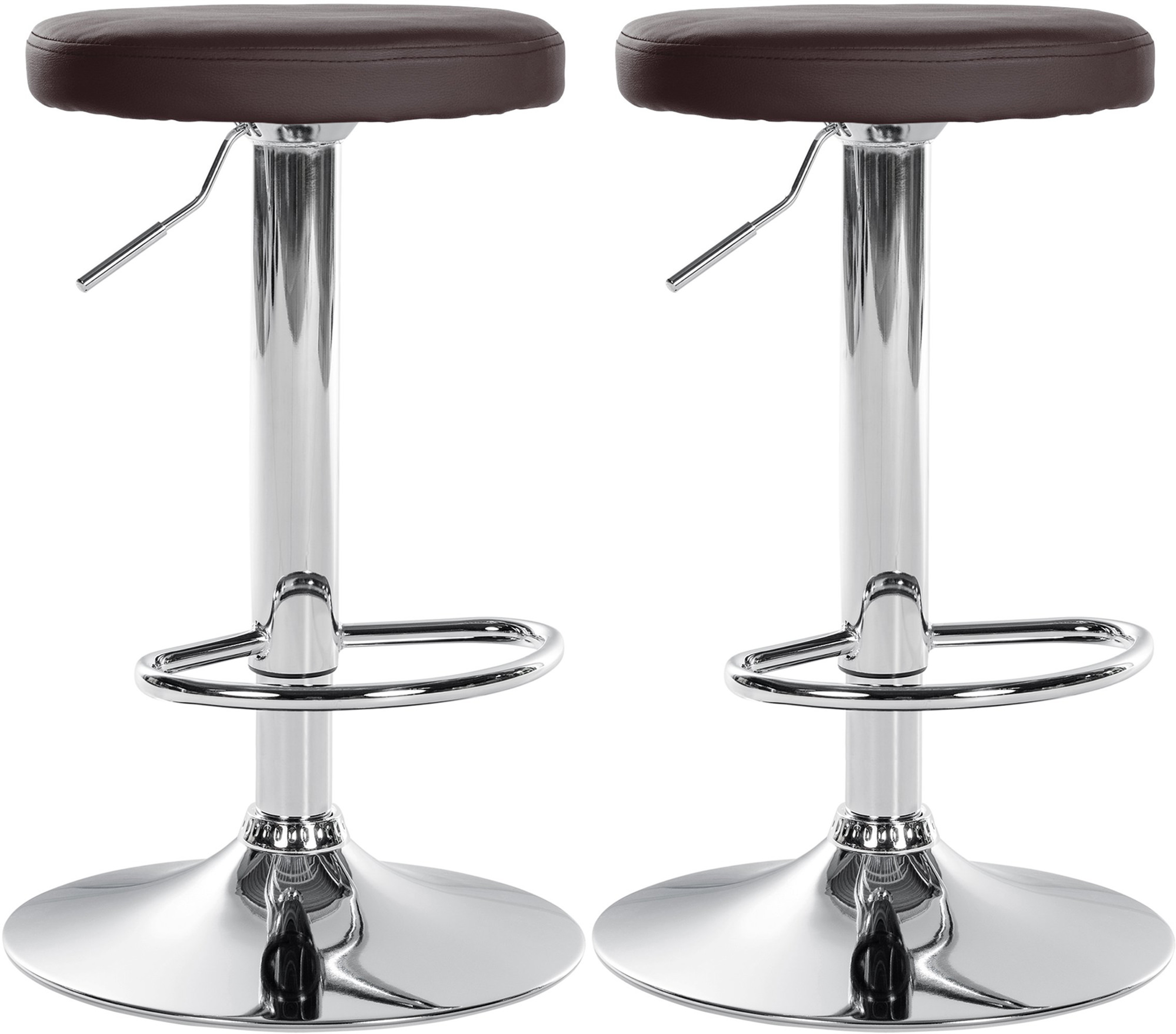 Lot de 2 tabourets de bar Ponte en similicuir