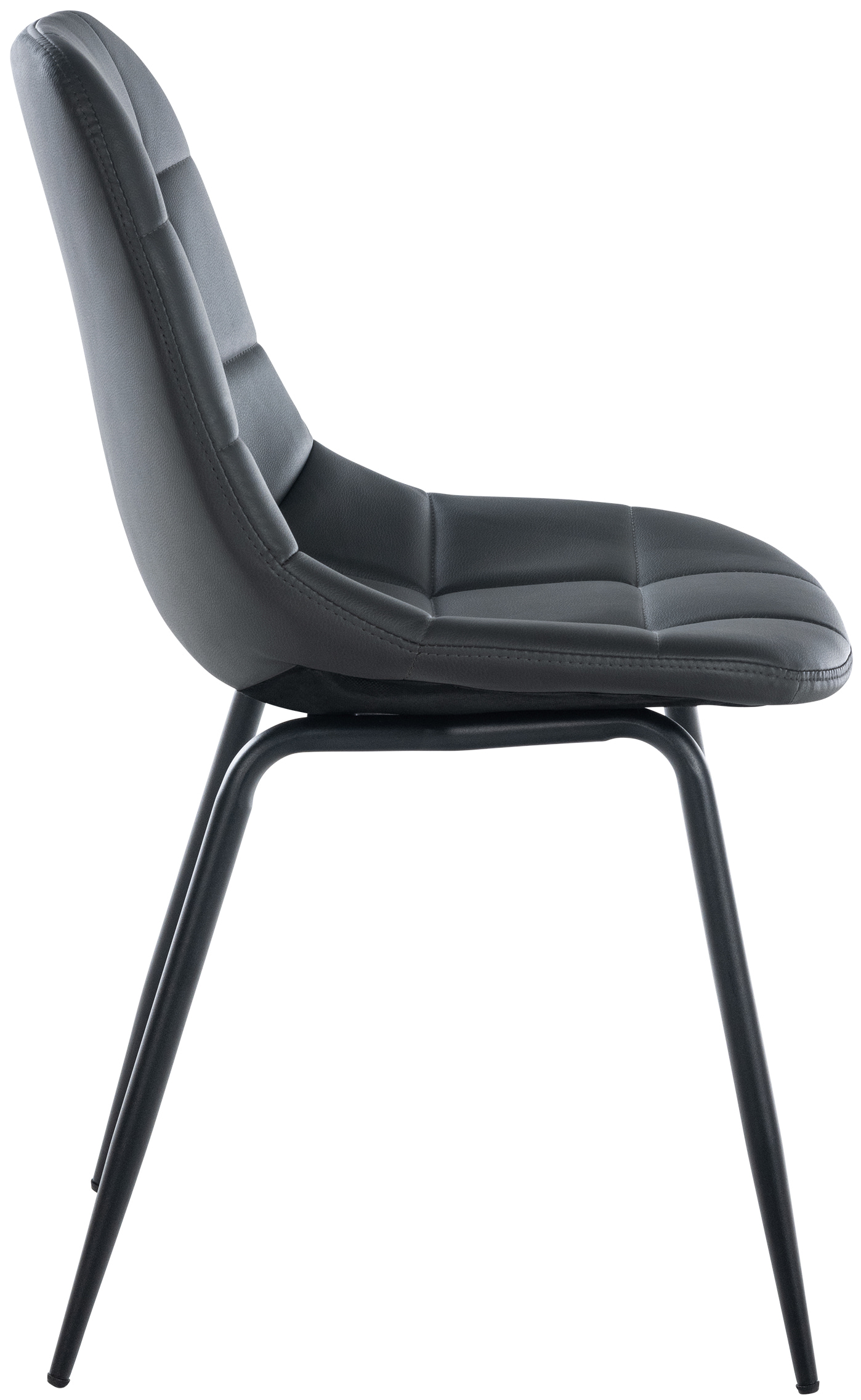 Chaise de salle à manger Tom avec Pieds en métal noir