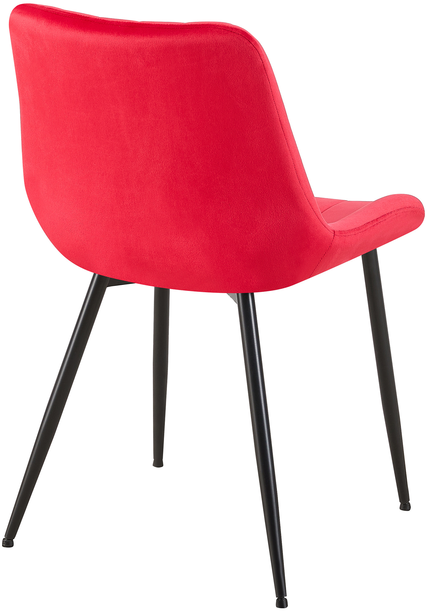 Lot de 2 Chaises de salle à manger Rahden en Velours avec Piètement en métal noir