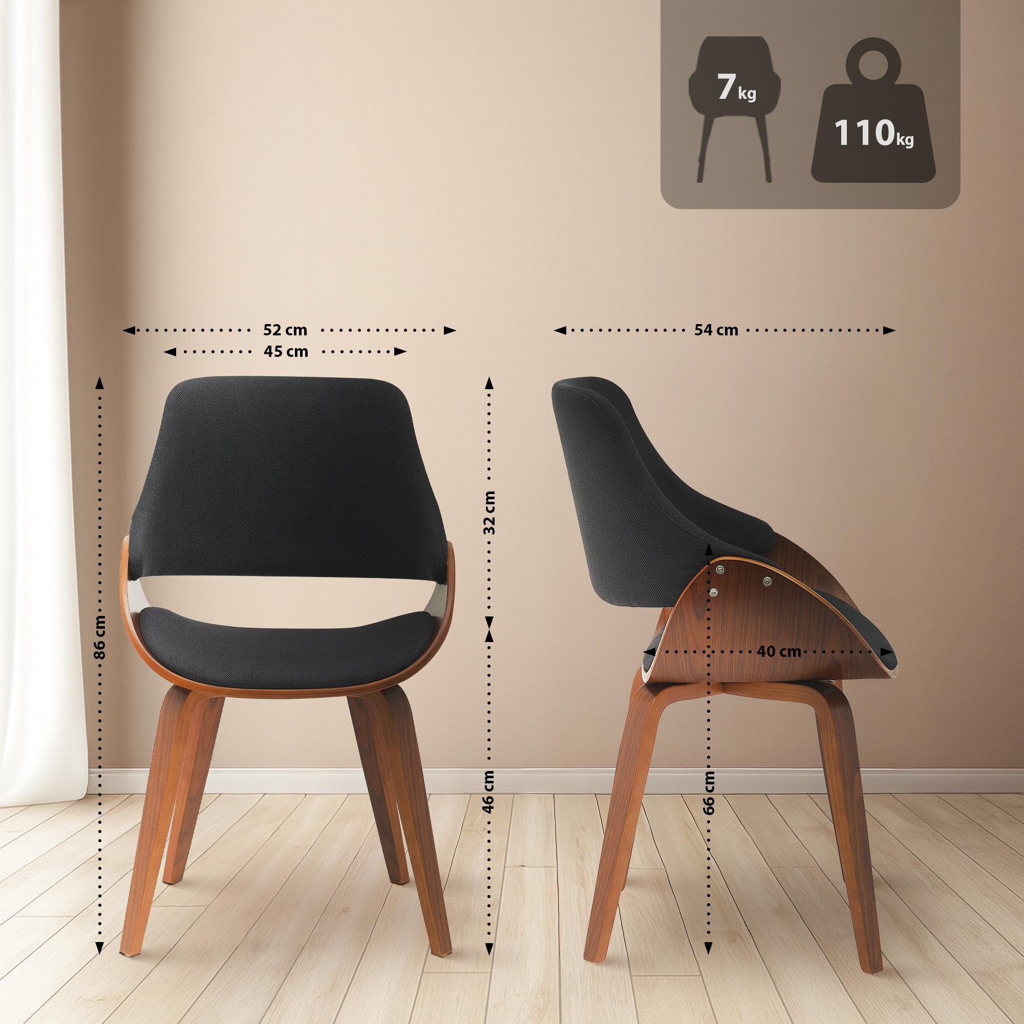 Lot de 2 chaises de salle à manger Vangale